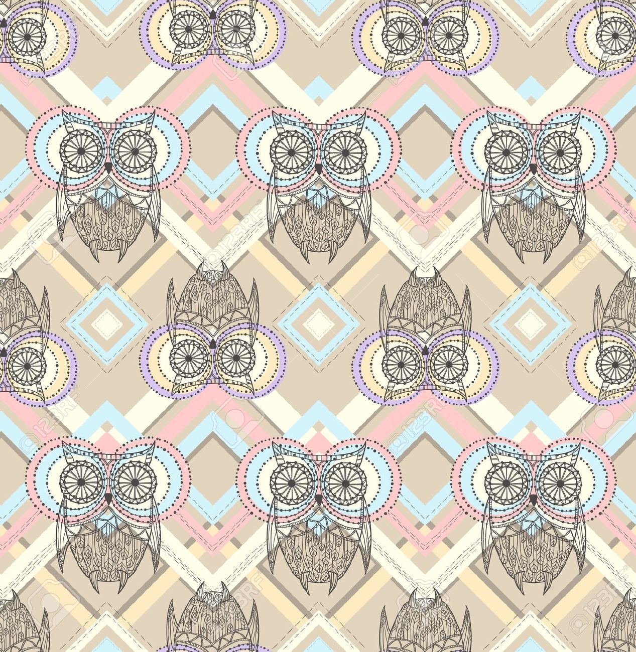 Owl Pattern Wallpapers