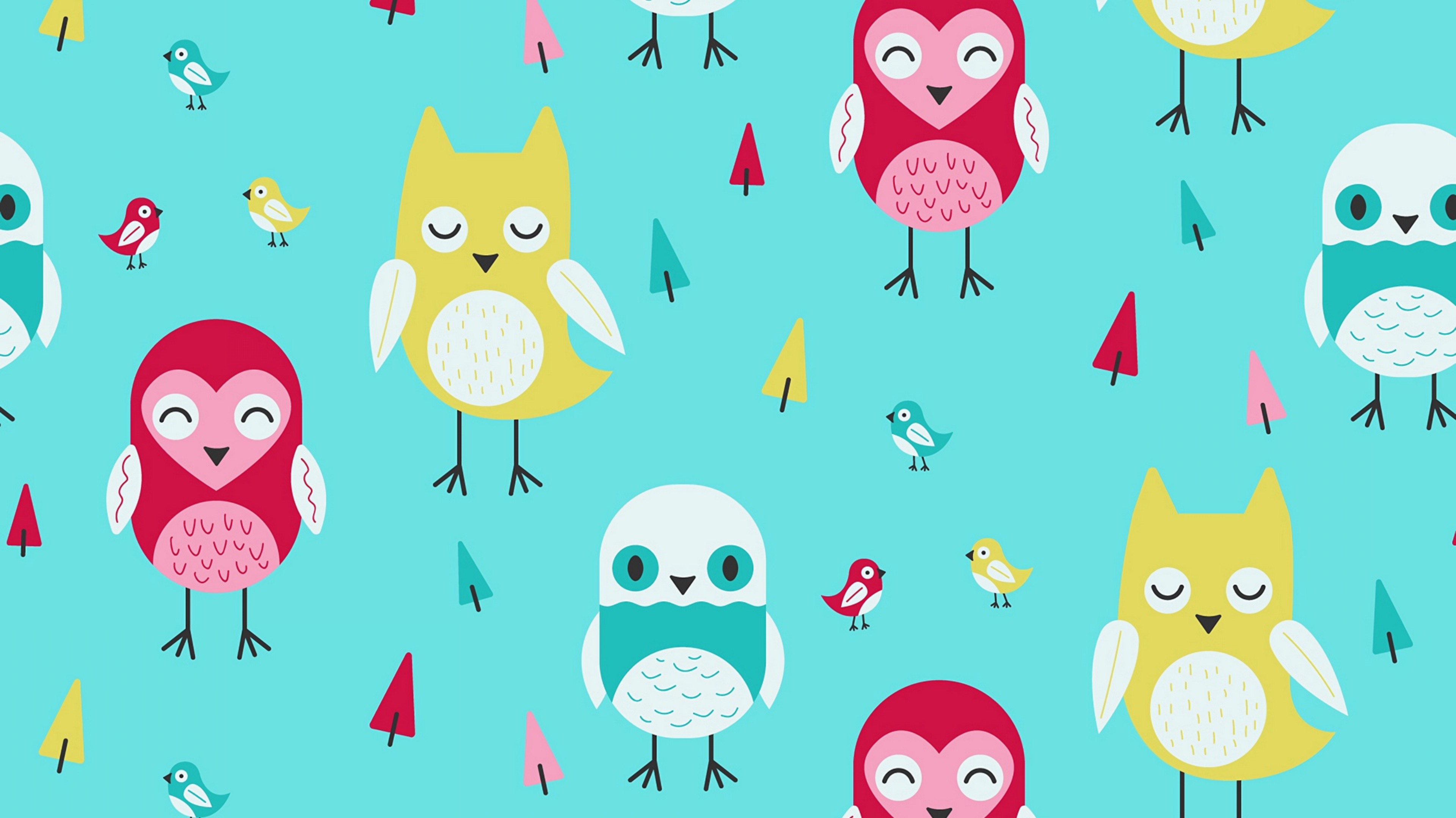 Owl Pattern Wallpapers