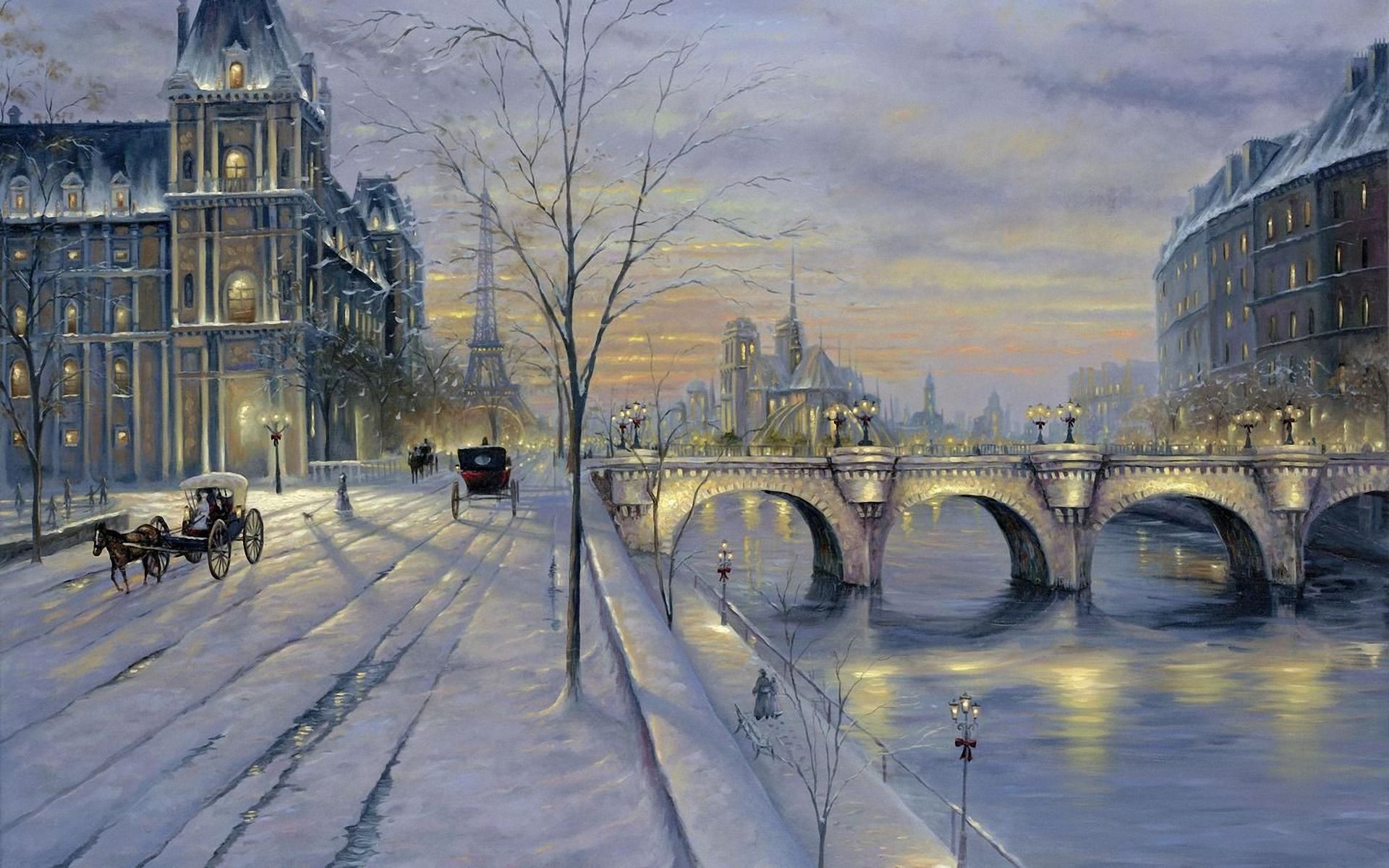 Paris Snow Wallpapers