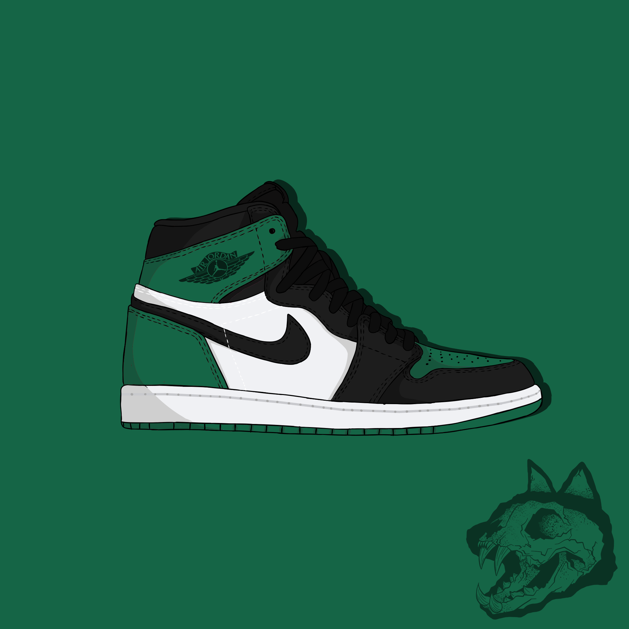 Pine Green Jordan 1 Wallpapers