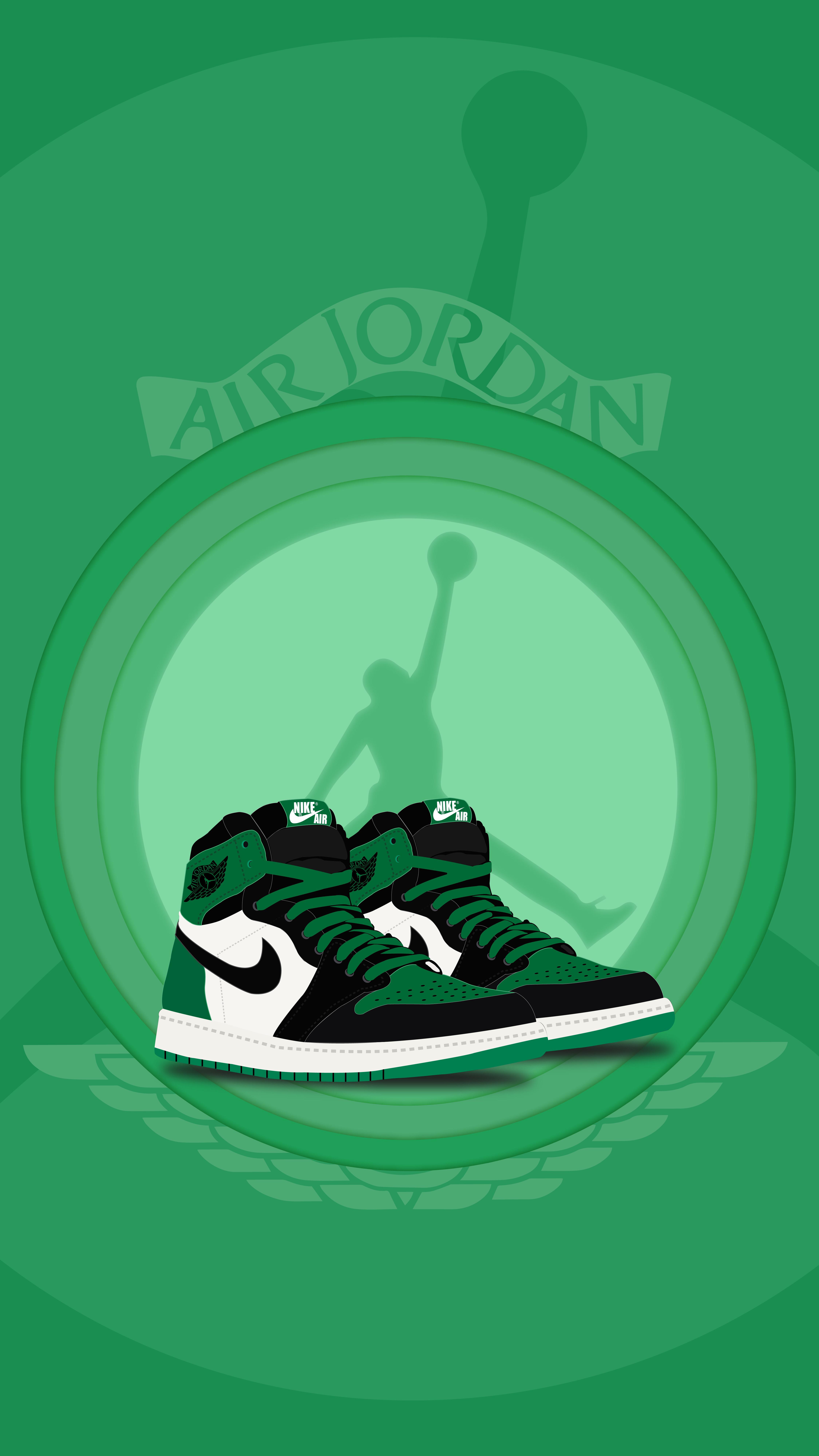 Pine Green Jordan 1 Wallpapers