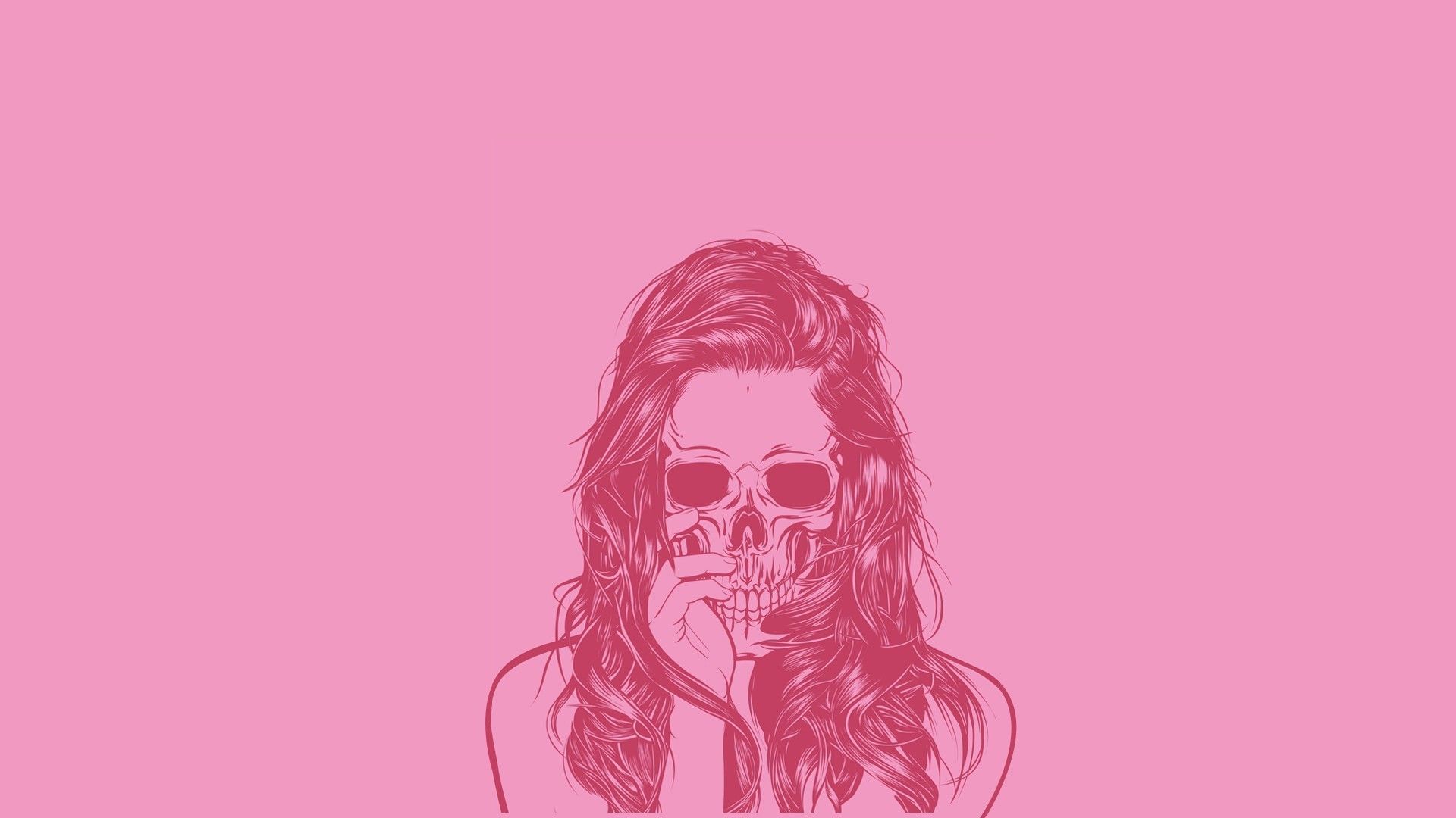 Pink And Black Skulls Wallpapers