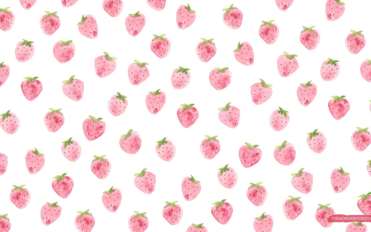 Pink Strawberry Aesthetic Wallpapers