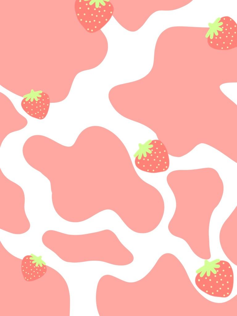 Pink Strawberry Aesthetic Wallpapers