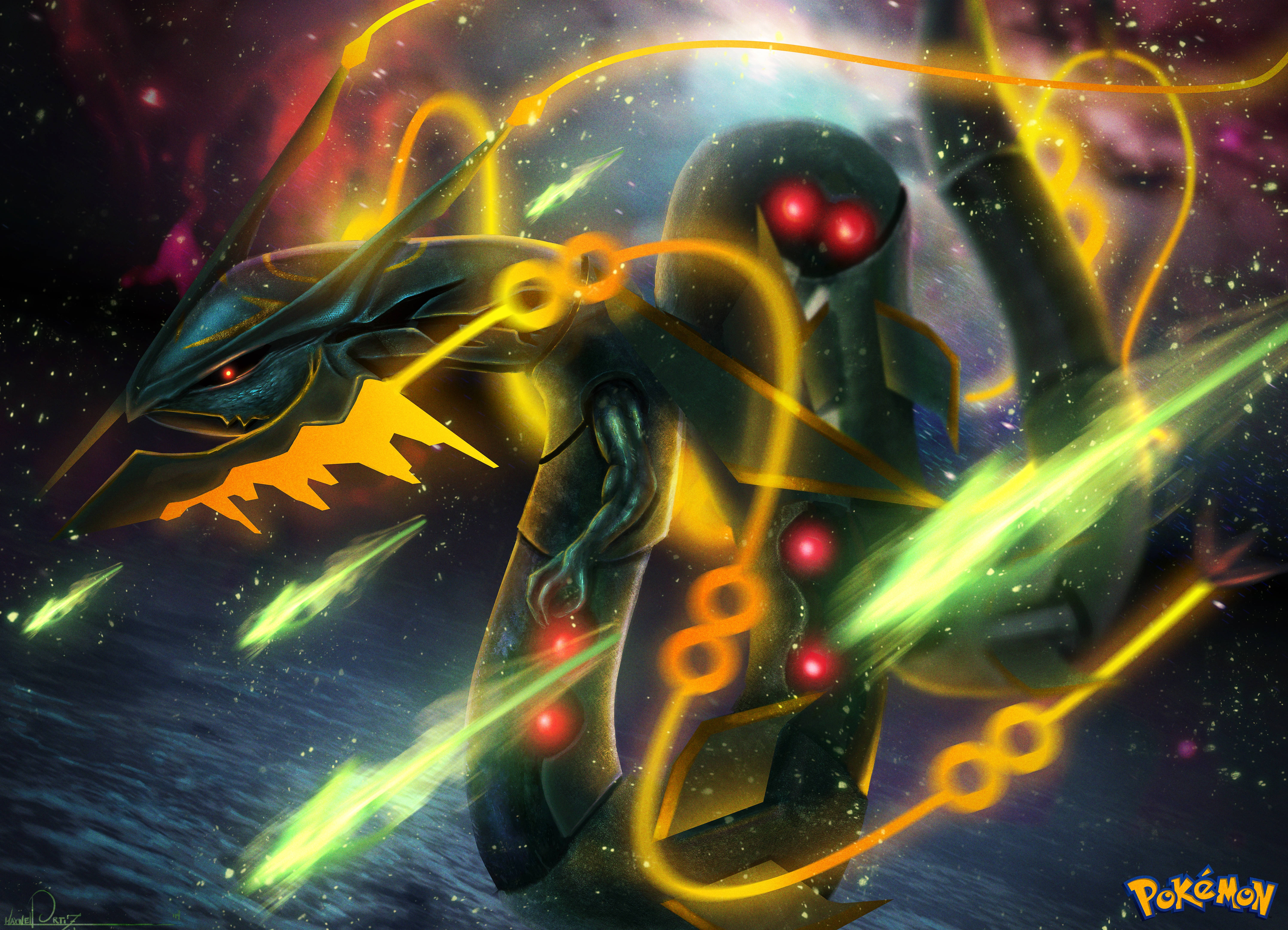 Pokemon Rayquaza Fanart Wallpapers