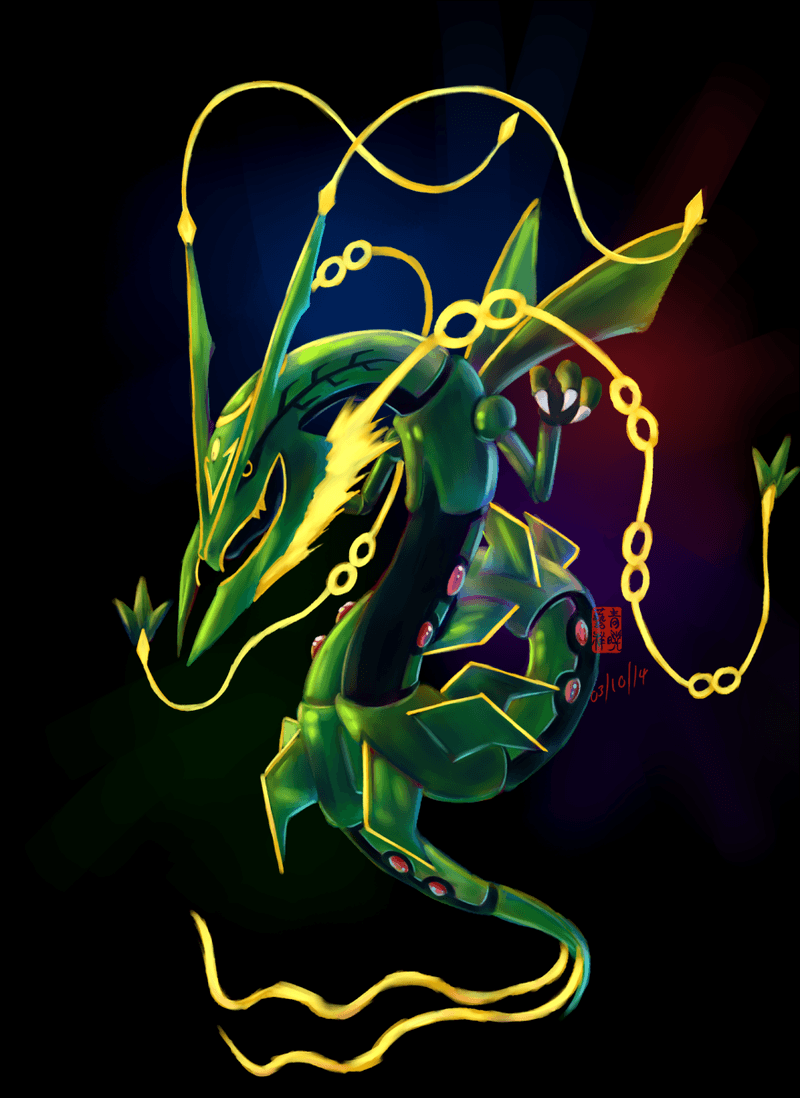 Pokemon Rayquaza Fanart Wallpapers