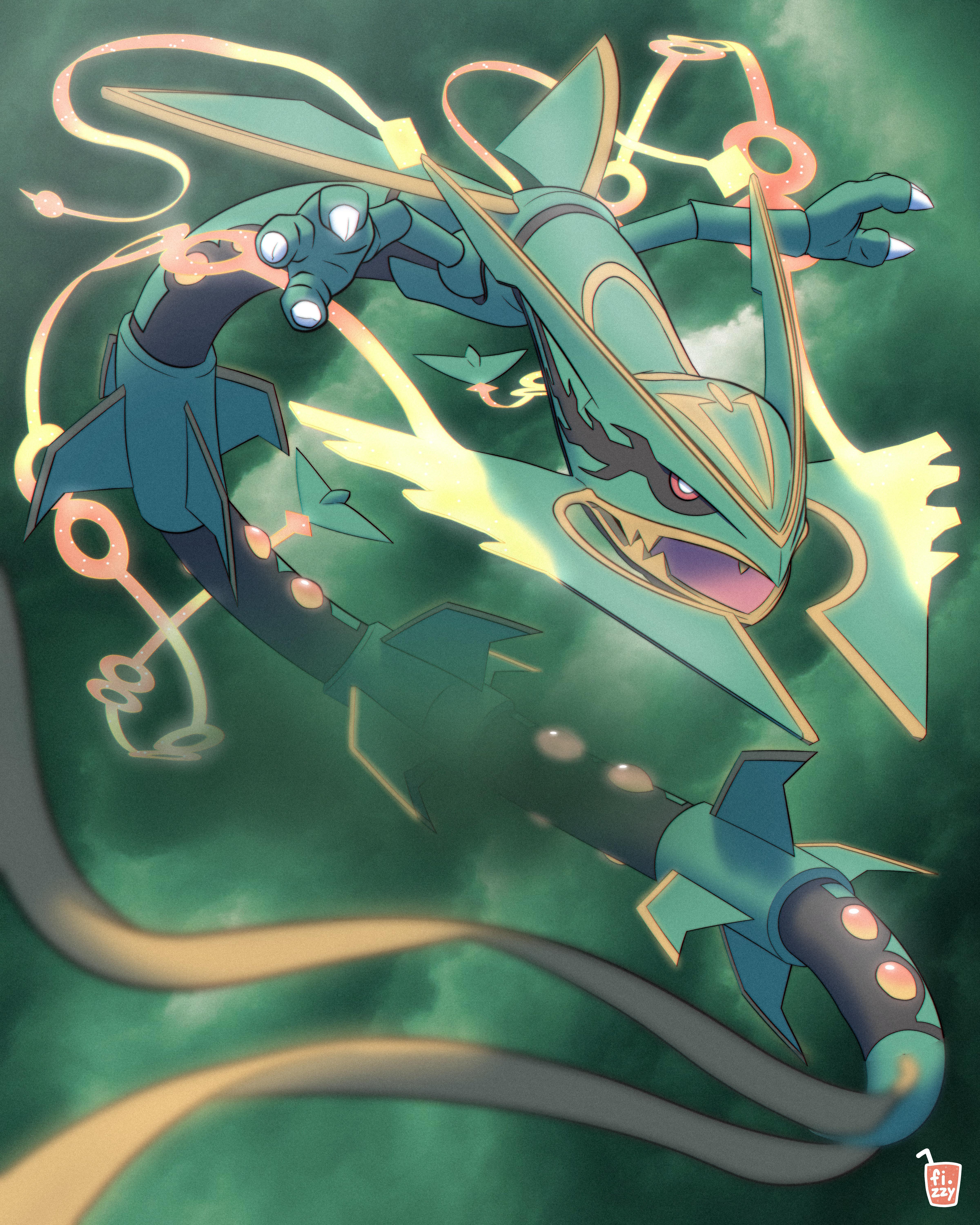 Pokemon Rayquaza Fanart Wallpapers