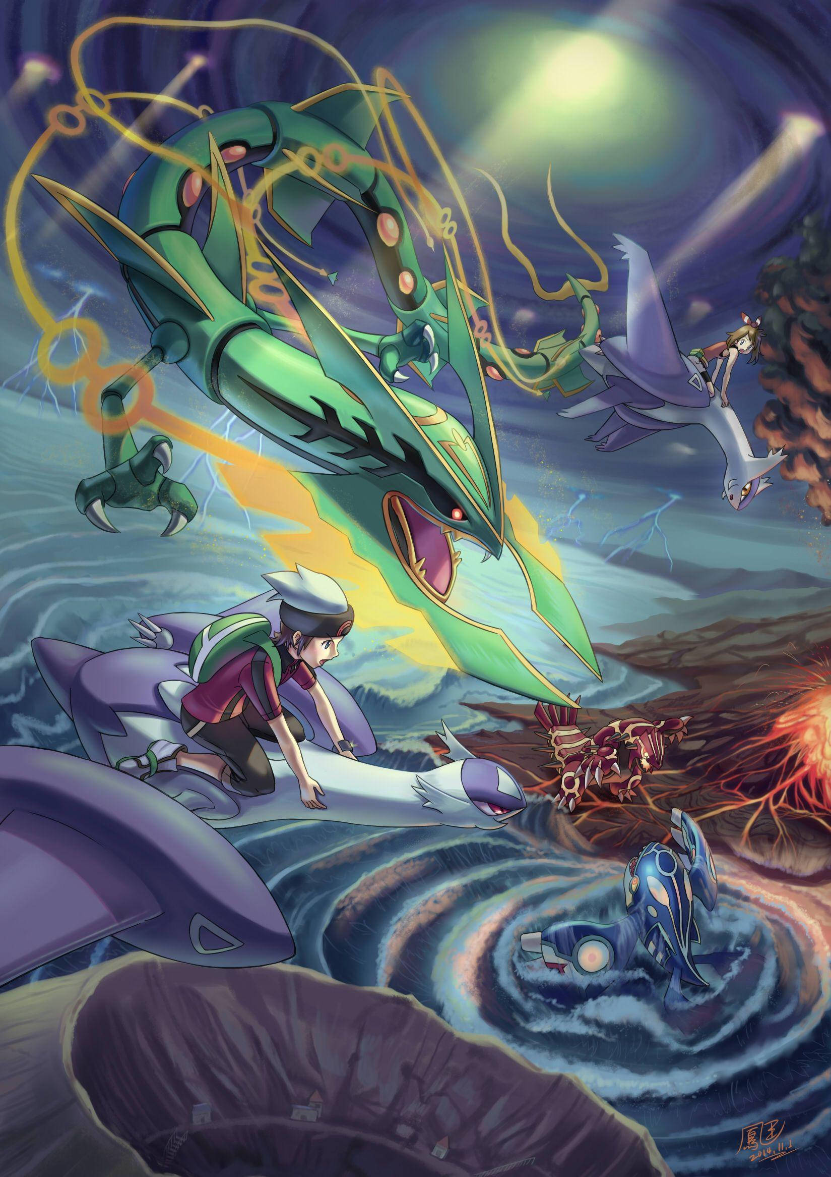 Pokemon Rayquaza Fanart Wallpapers