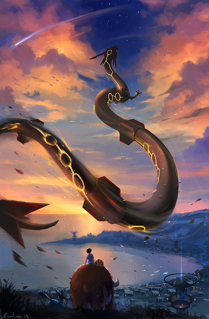 Pokemon Rayquaza Fanart Wallpapers