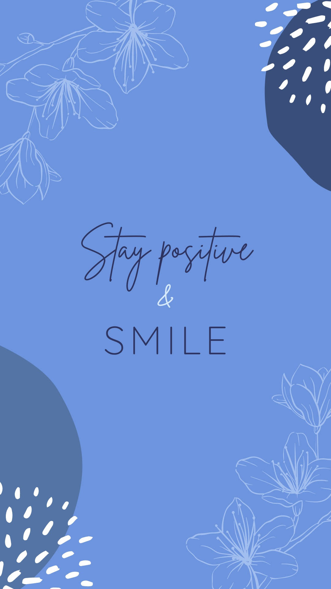 Positive Blue Aesthetic Quotes Wallpapers