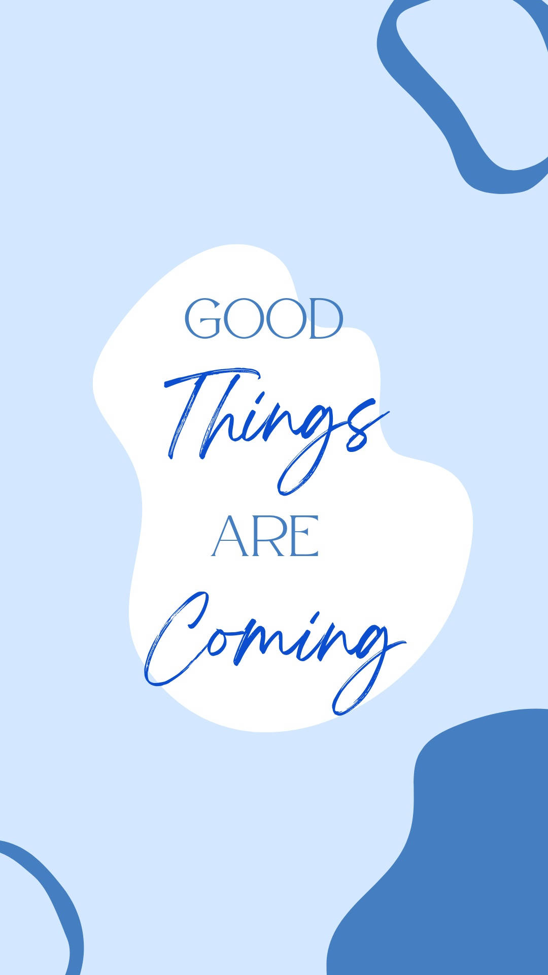 Positive Blue Aesthetic Quotes Wallpapers