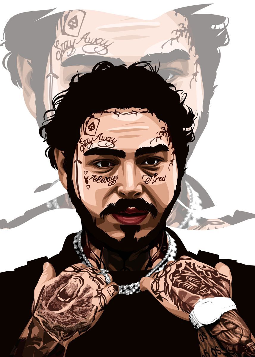 Post Malone Cartoon Wallpapers