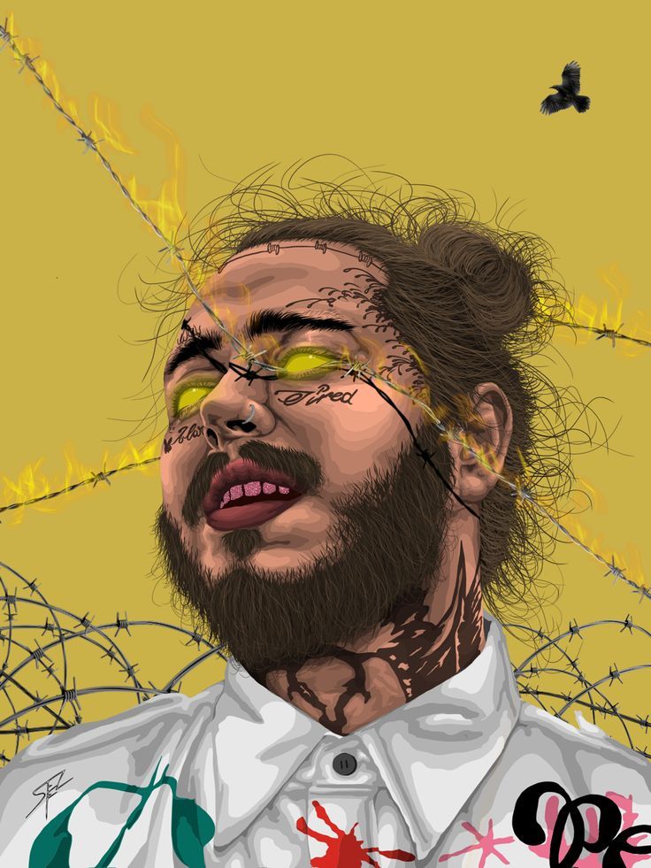 Post Malone Cartoon Wallpapers