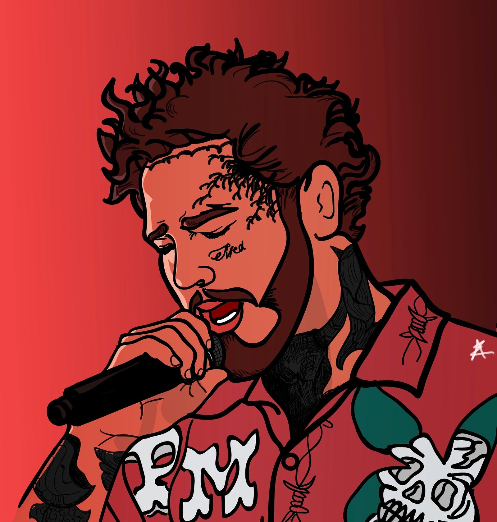 Post Malone Cartoon Wallpapers