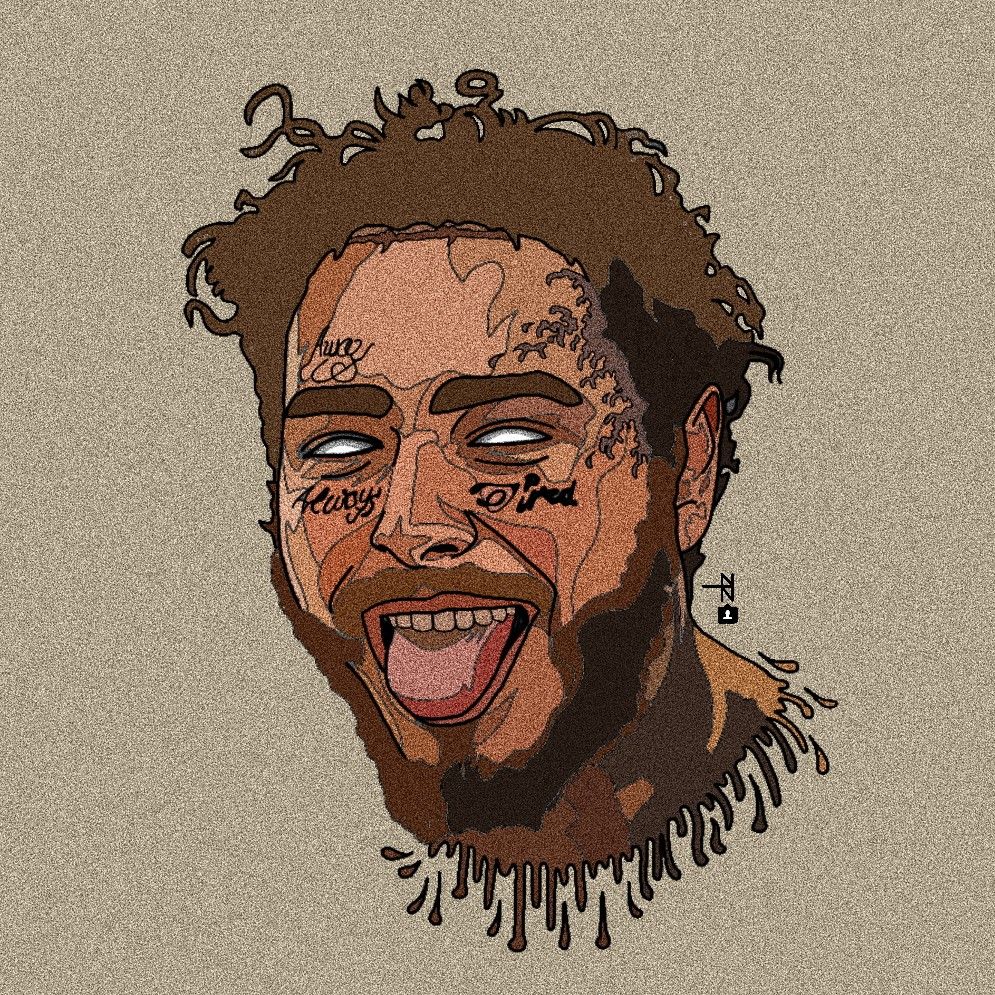 Post Malone Cartoon Wallpapers