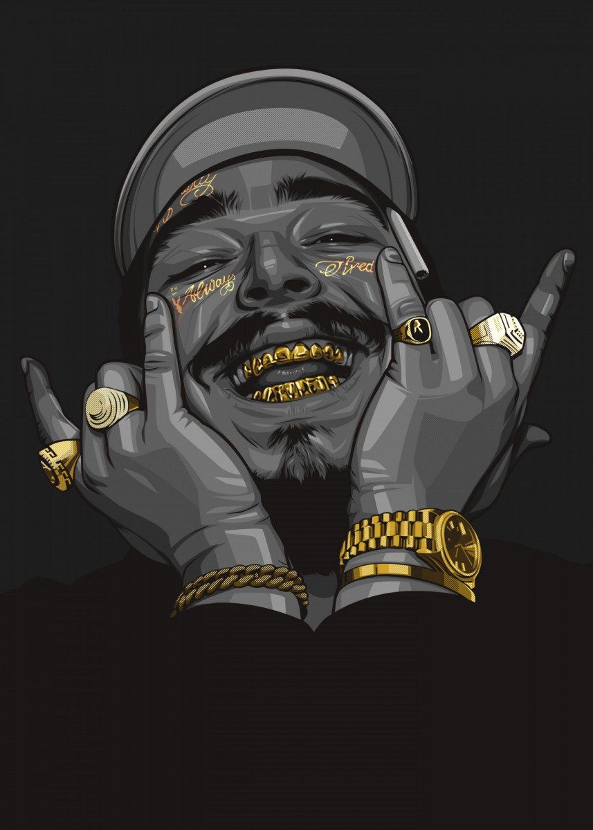 Post Malone Cartoon Wallpapers