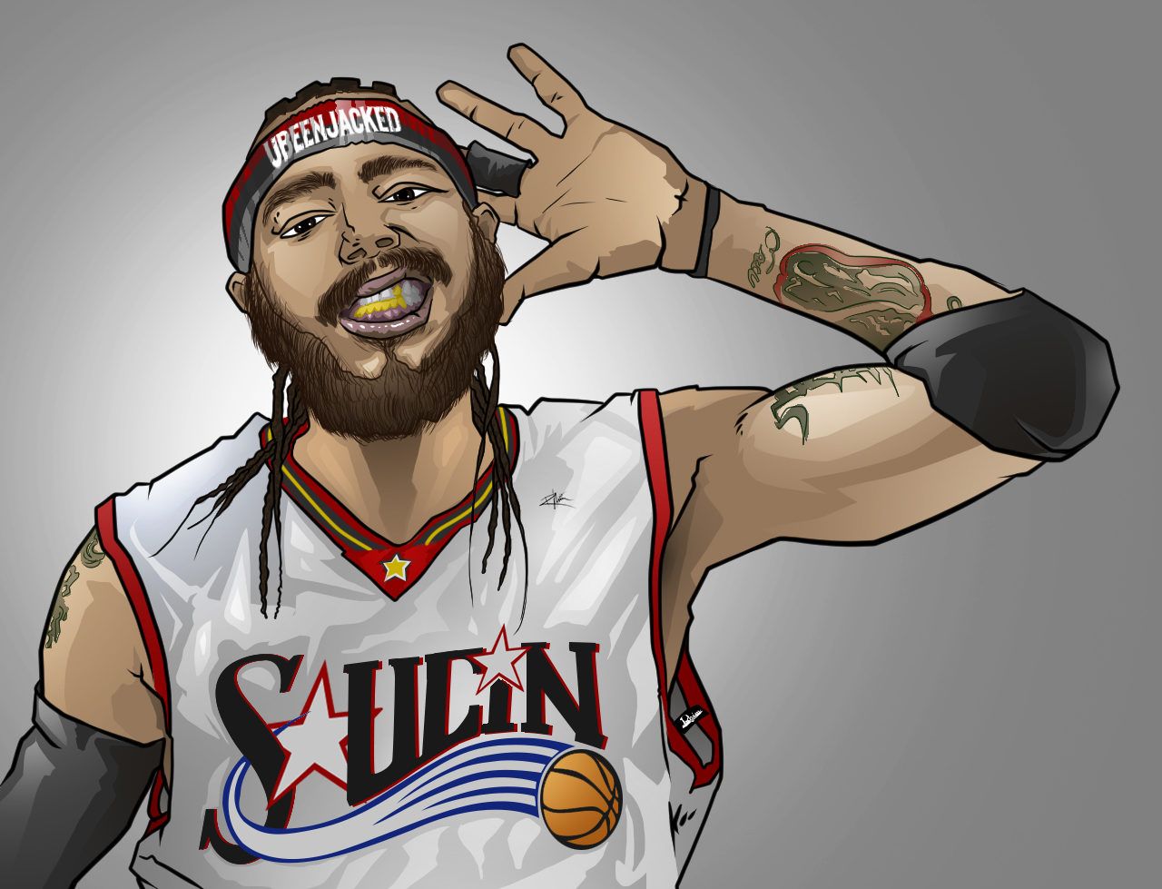 Post Malone Cartoon Wallpapers