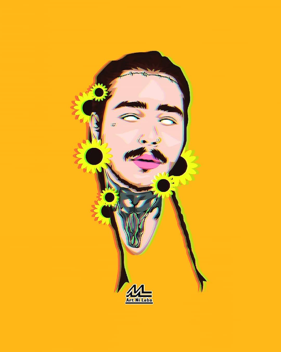 Post Malone Cartoon Wallpapers