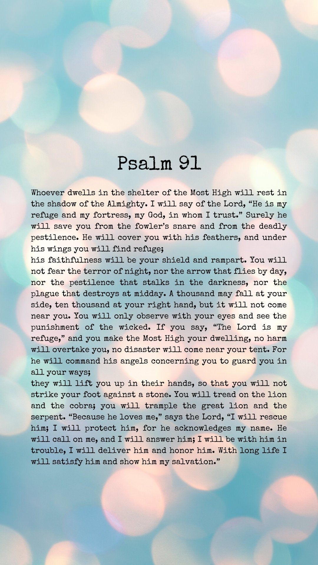 Psalms 91 Wallpapers