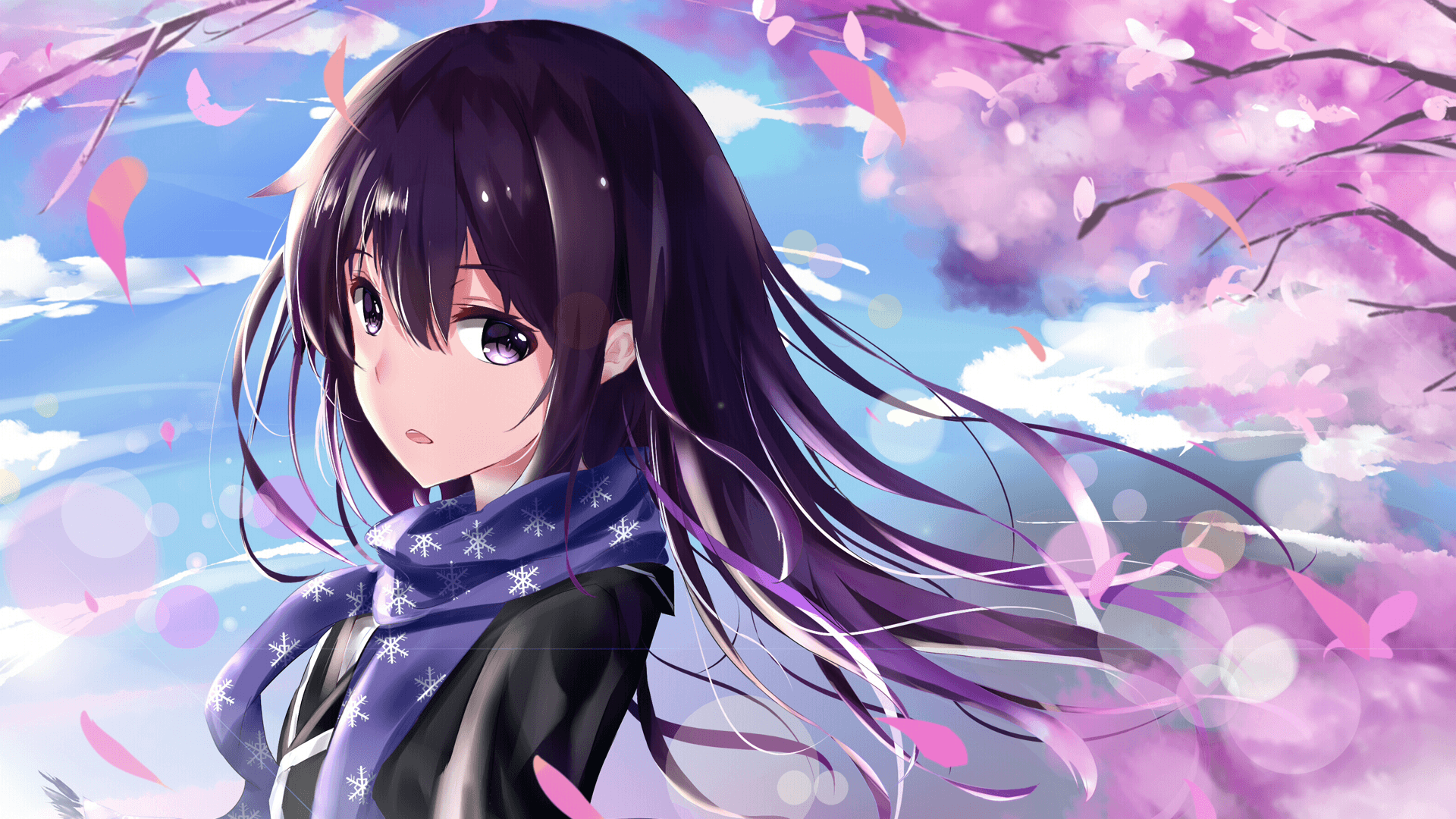 Purple Anime Girl Wallpapers