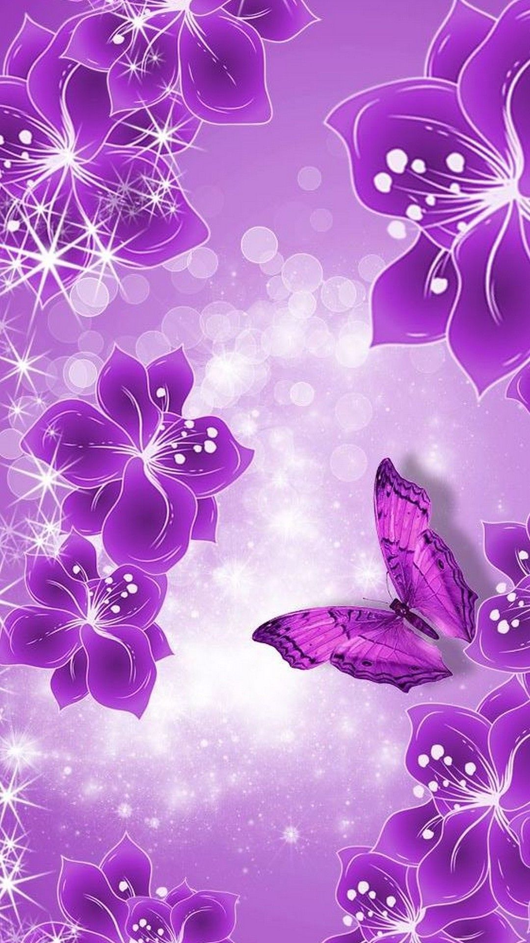 Purple Butterfly Mobile Wallpapers