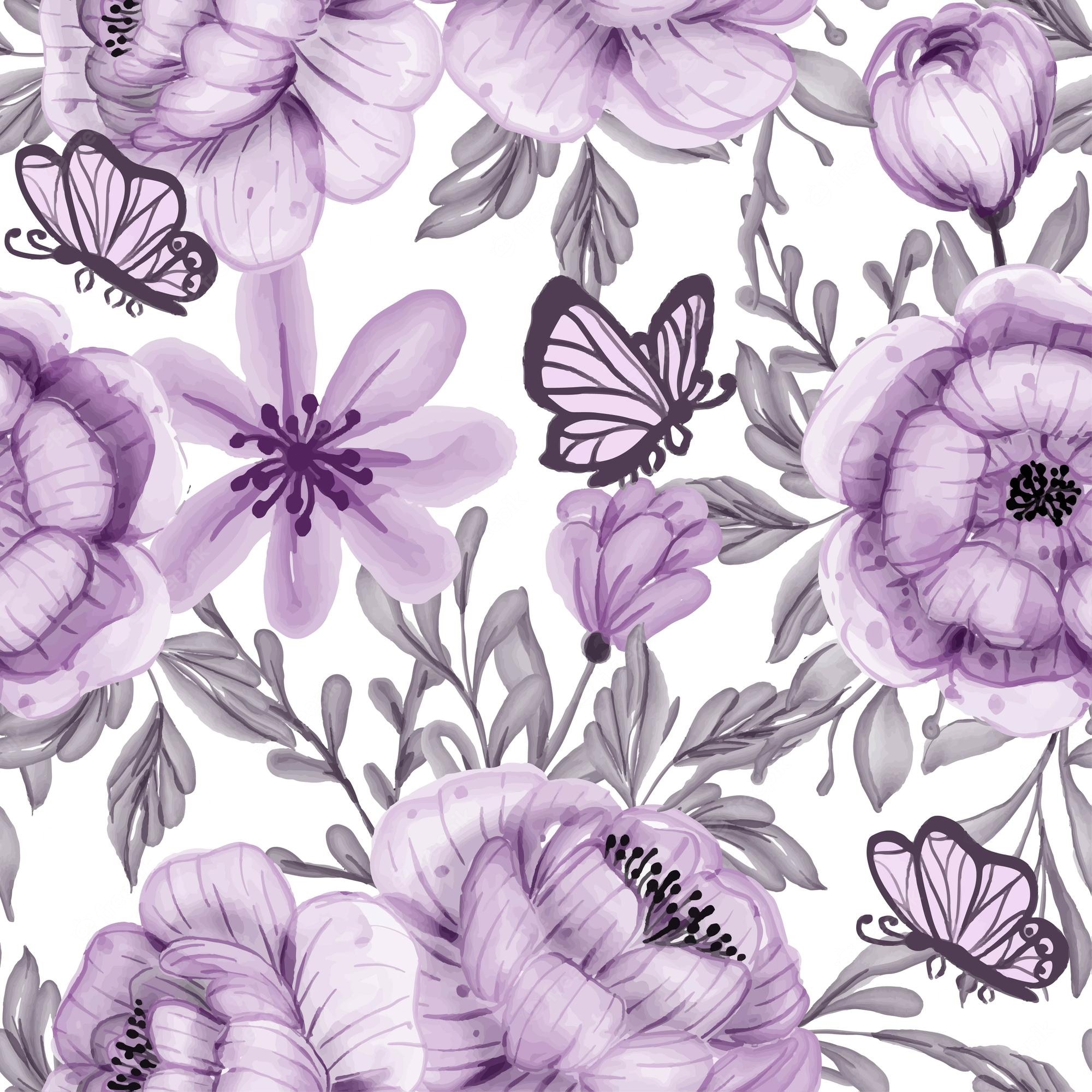 Purple Floral Wallpapers