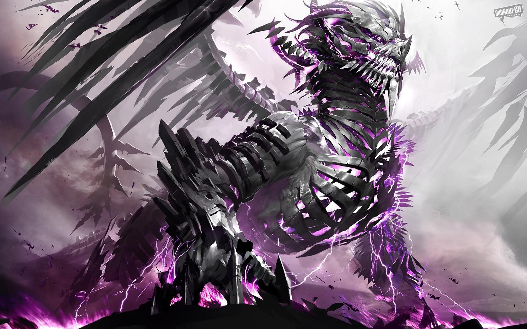 Purple Lightning Dragon Wallpapers