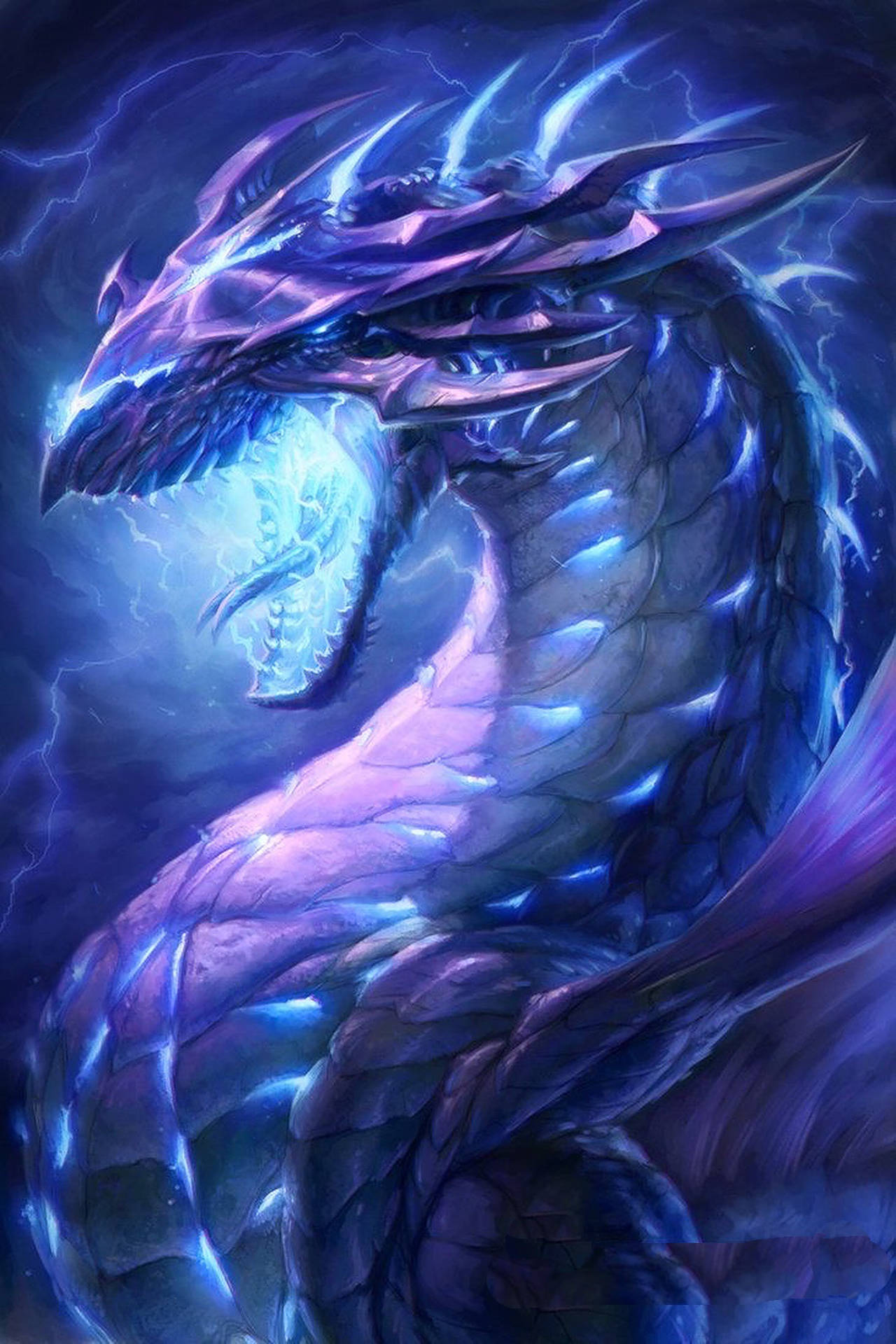 Purple Lightning Dragon Wallpapers