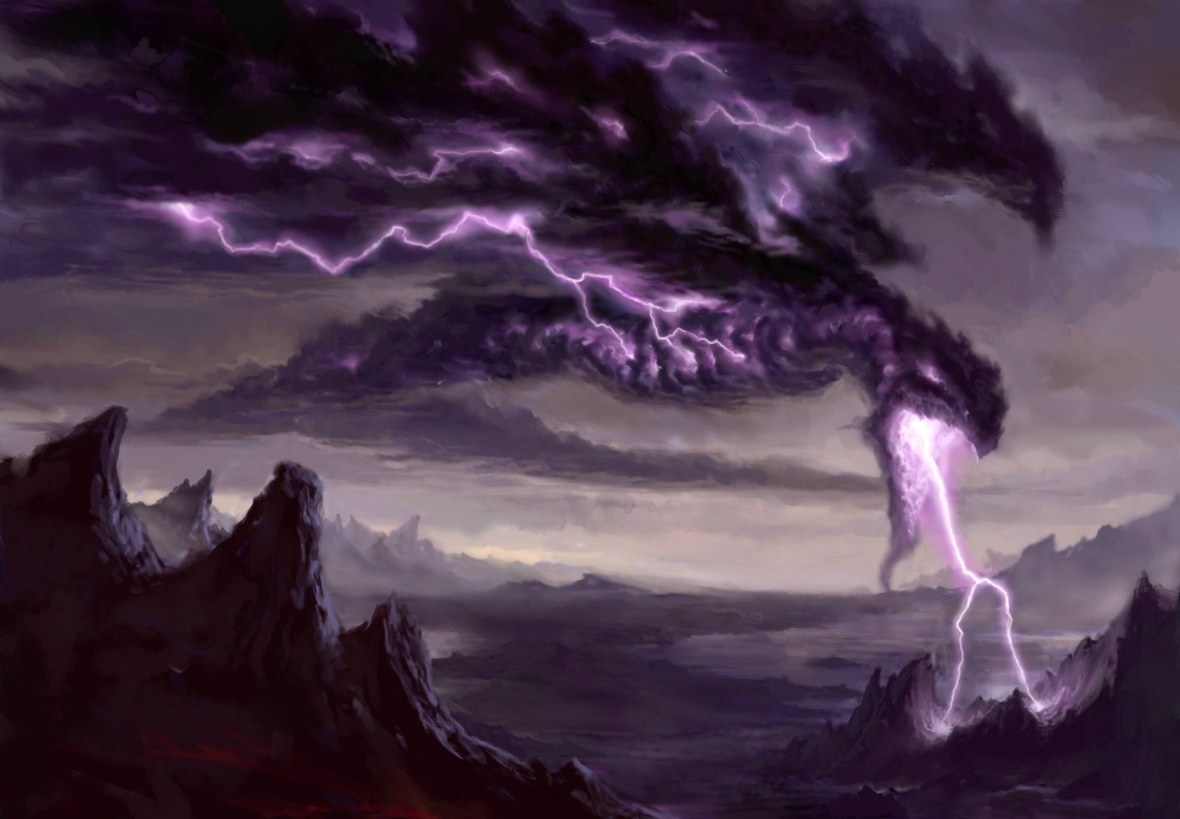 Purple Lightning Dragon Wallpapers