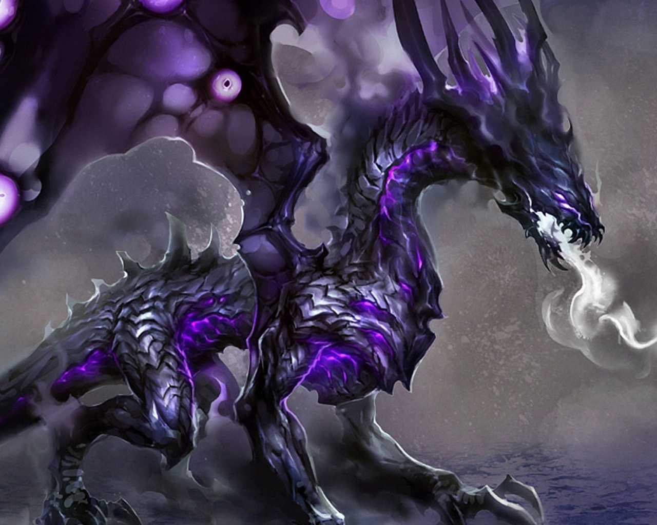 Purple Lightning Dragon Wallpapers