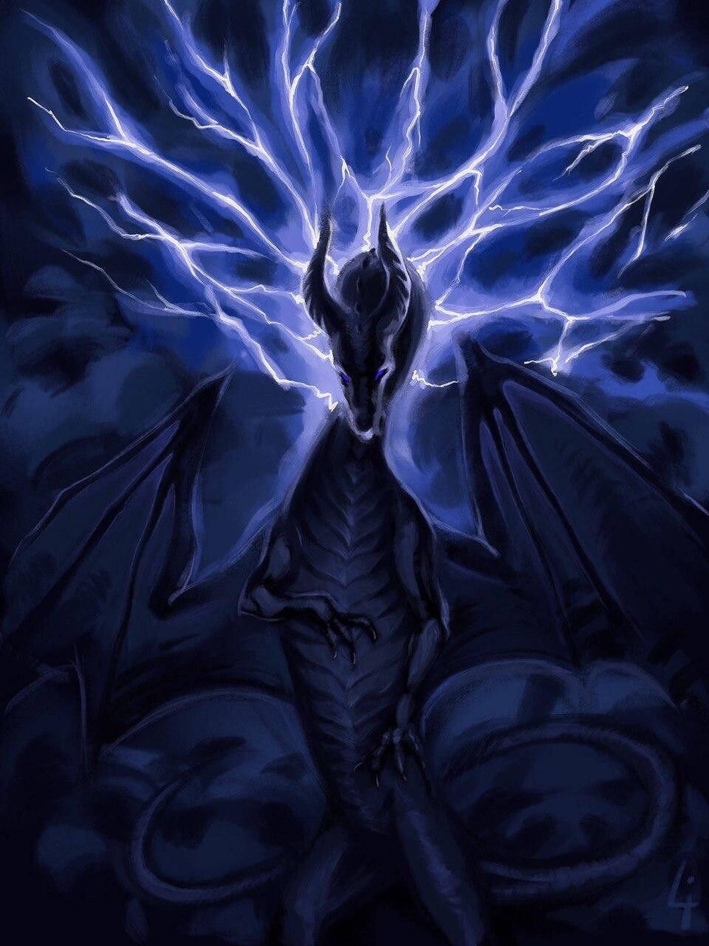 Purple Lightning Dragon Wallpapers