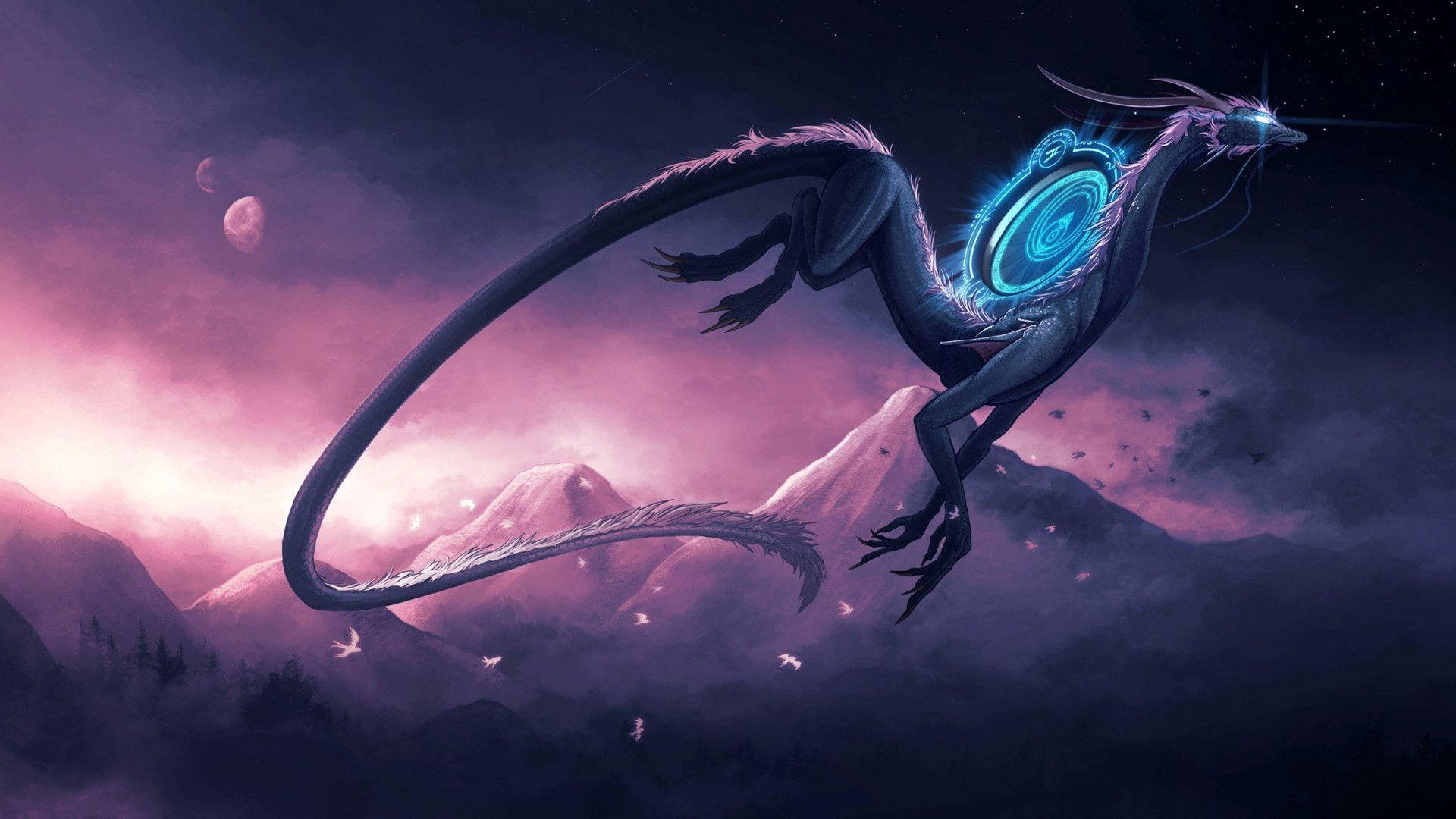 Purple Lightning Dragon Wallpapers