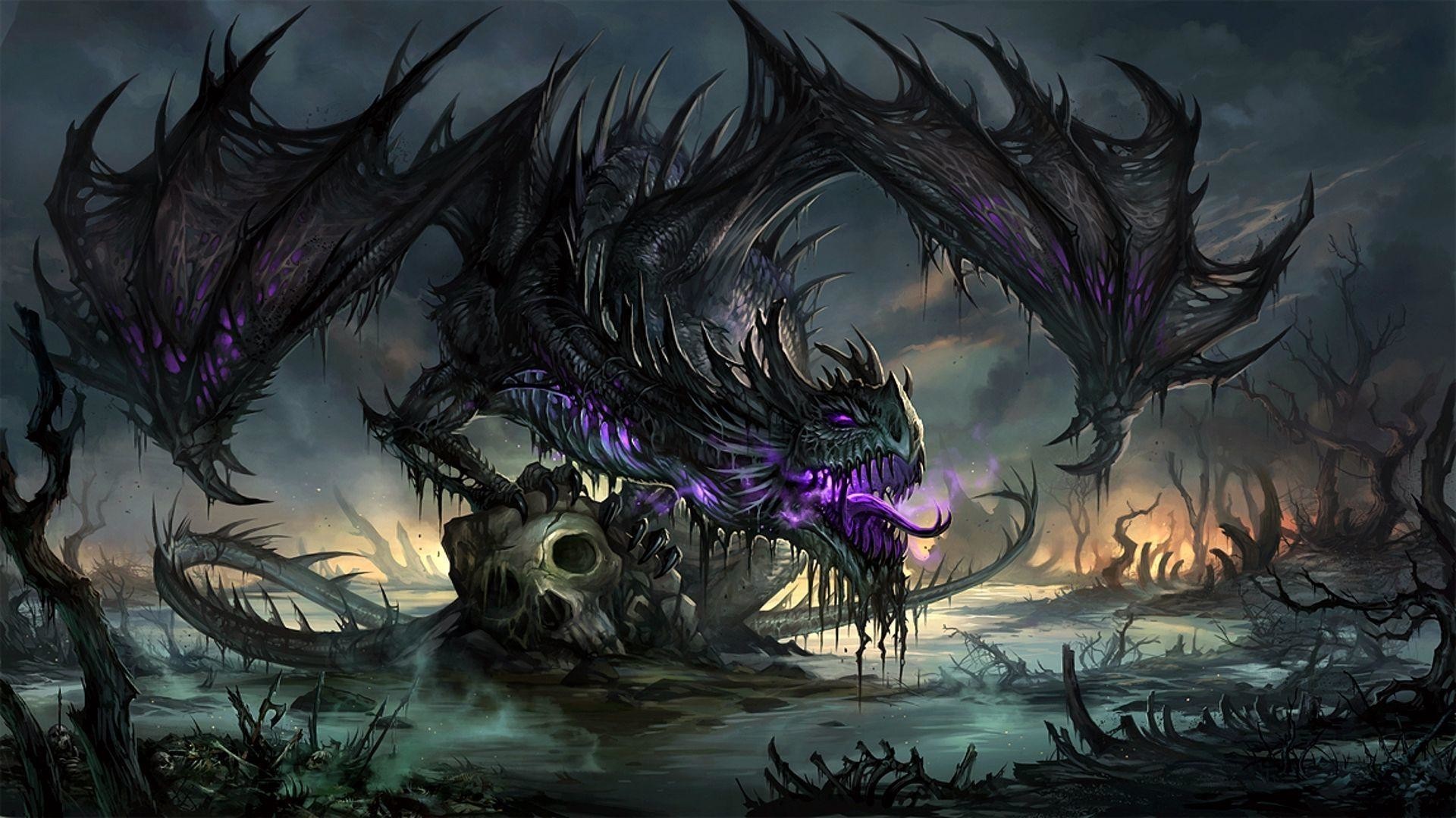 Purple Lightning Dragon Wallpapers