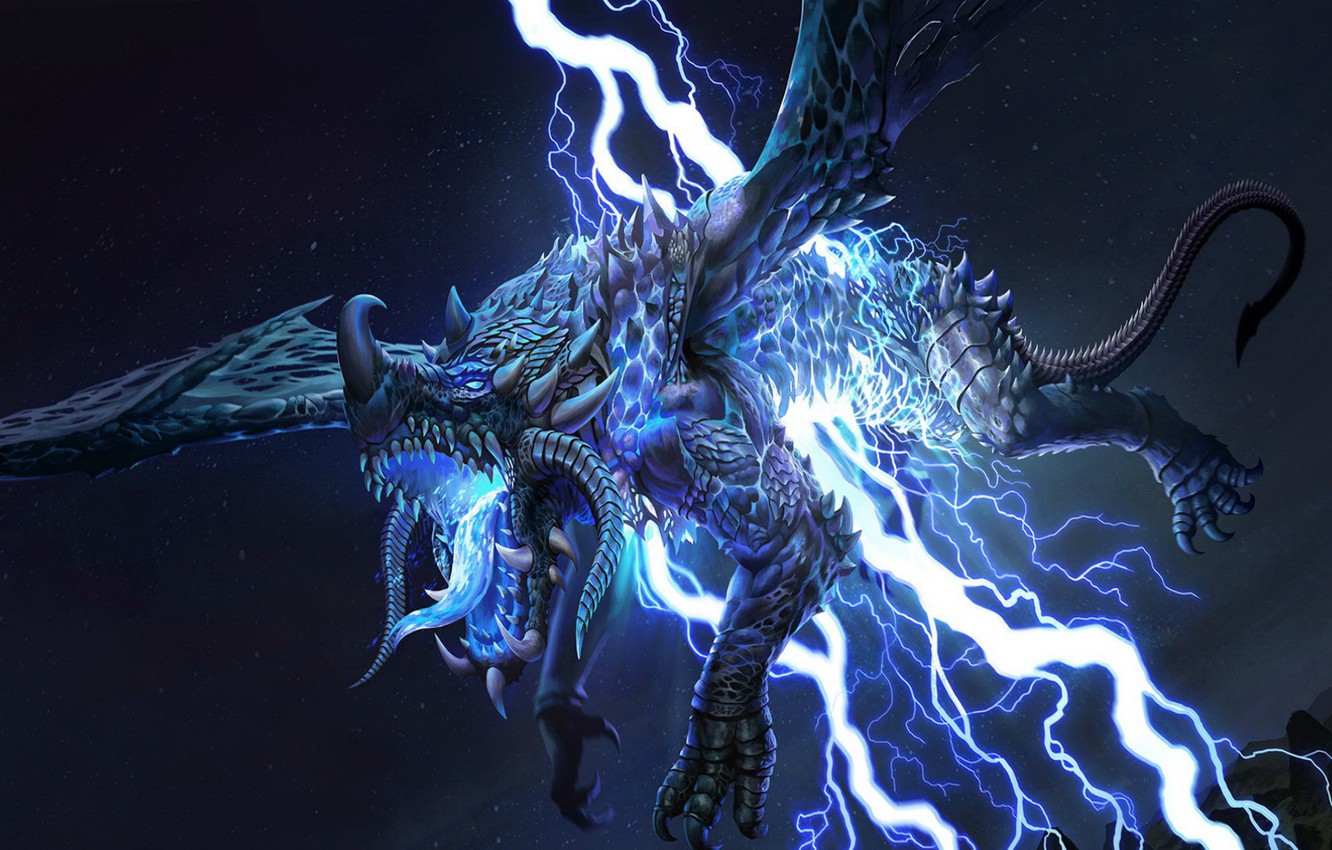 Purple Lightning Dragon Wallpapers