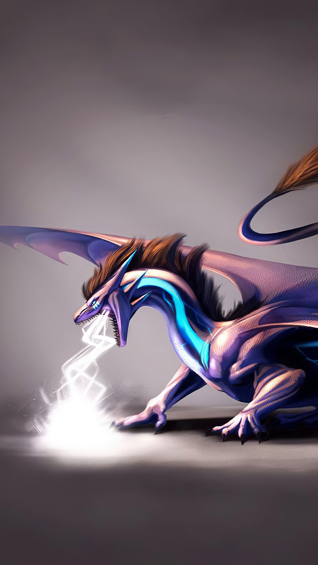 Purple Lightning Dragon Wallpapers