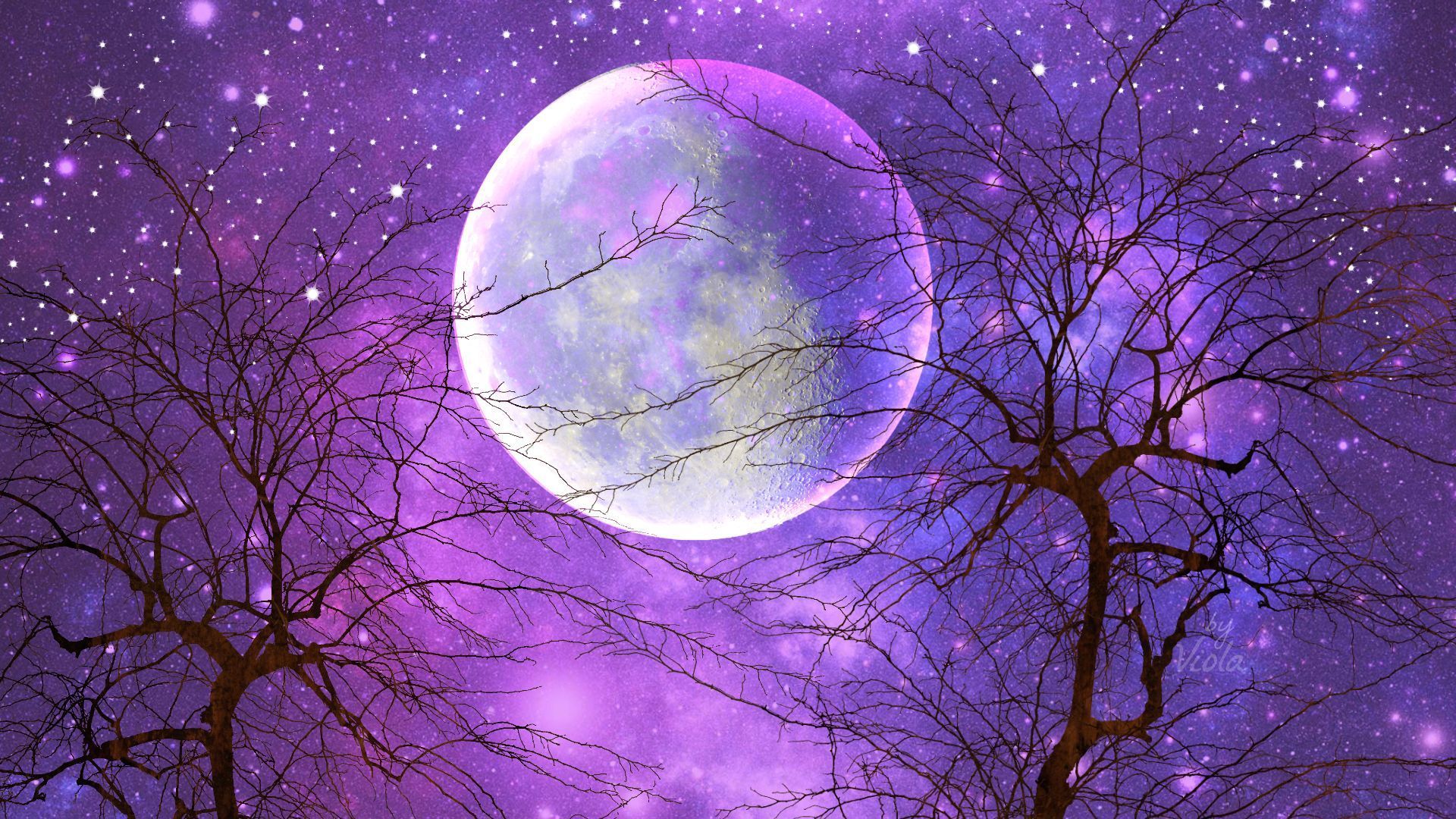 Purple Moonlight Download Wallpapers