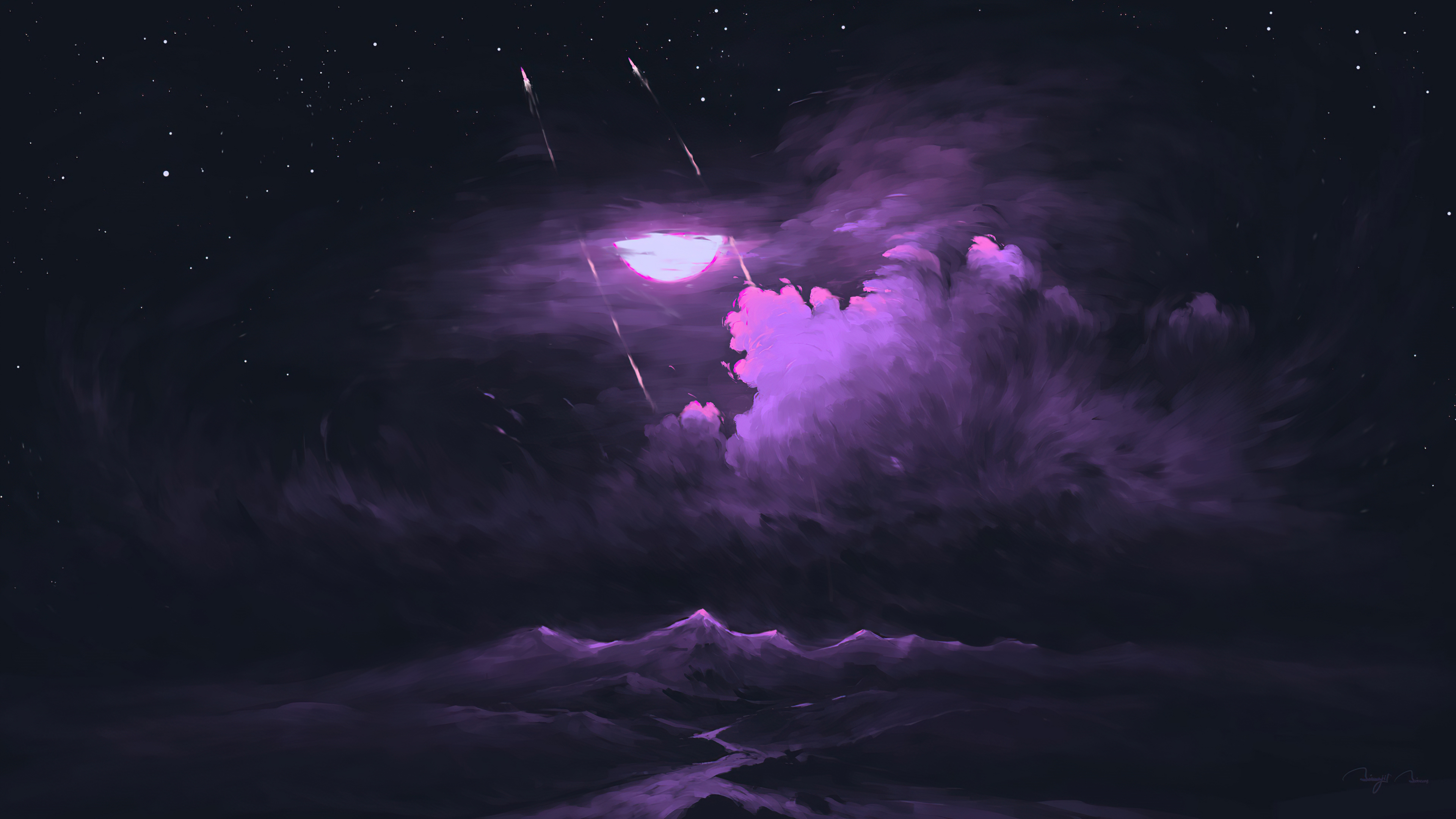 Purple Moonlight Download Wallpapers