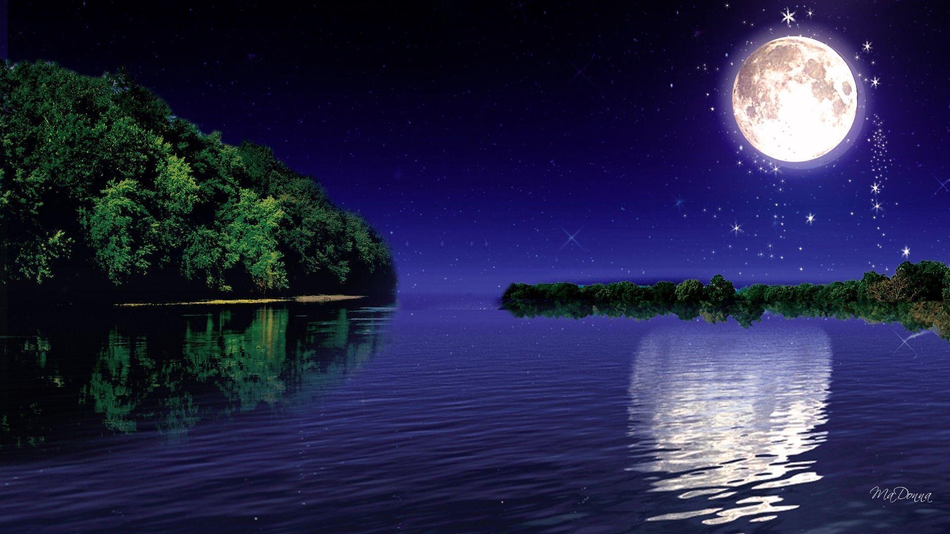 Purple Moonlight Download Wallpapers