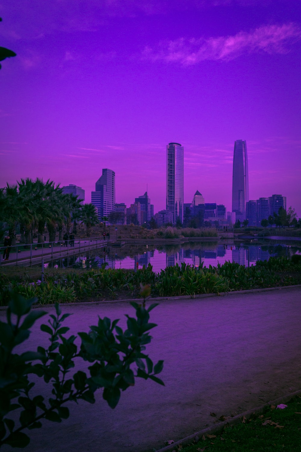 Purple Skyline Wallpapers