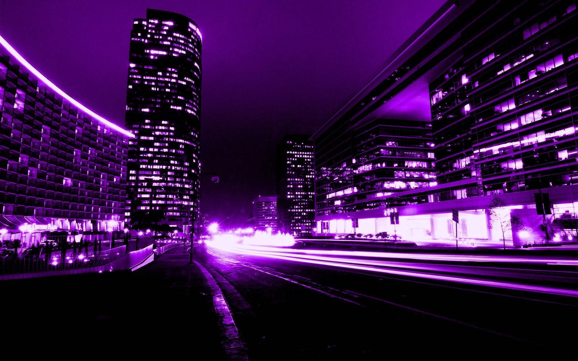 Purple Skyline Wallpapers