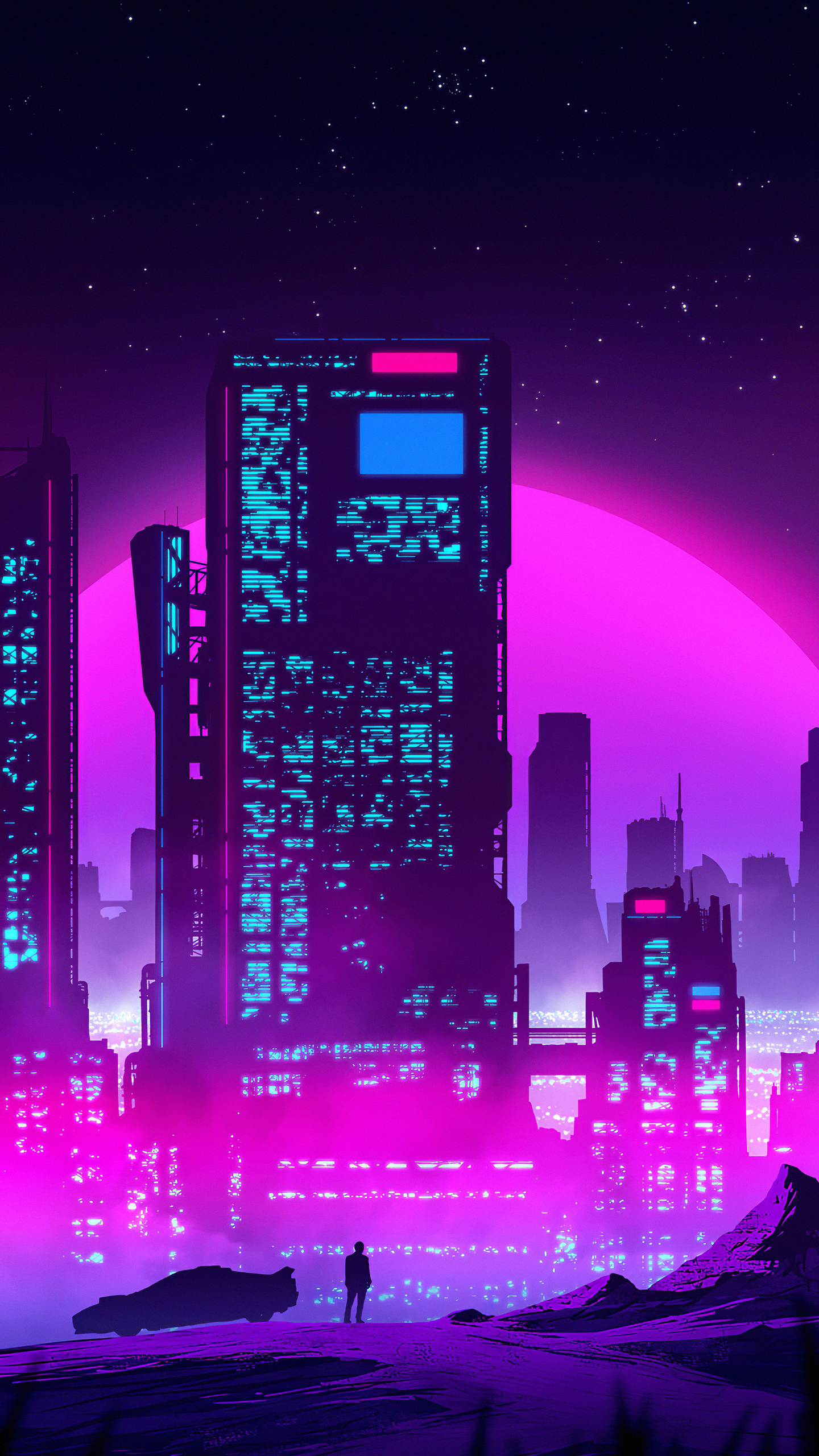 Purple Skyline Wallpapers