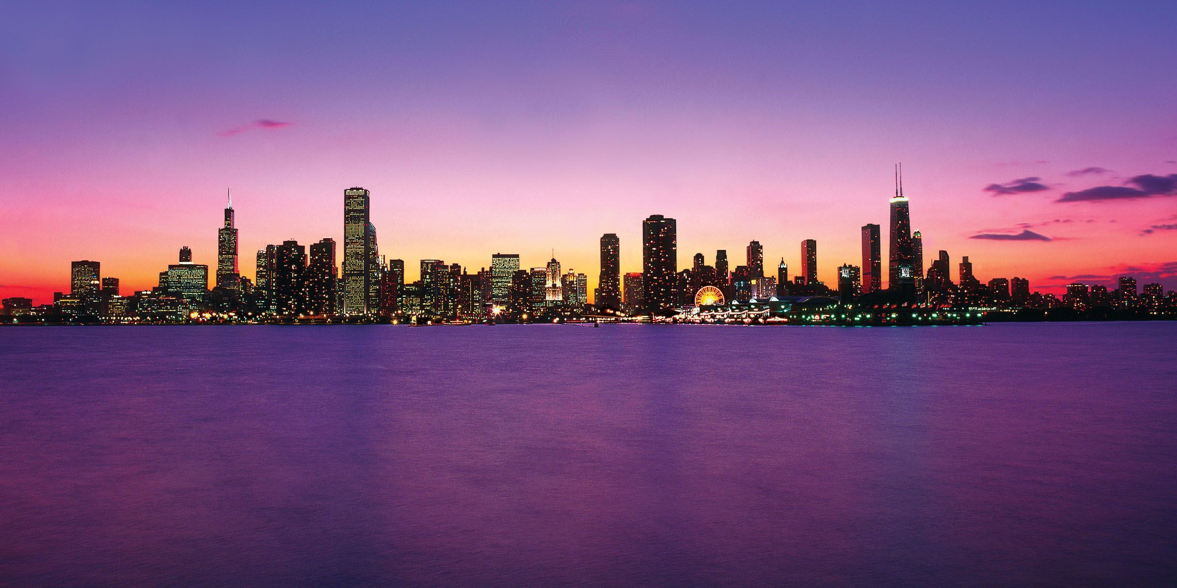 Purple Skyline Wallpapers