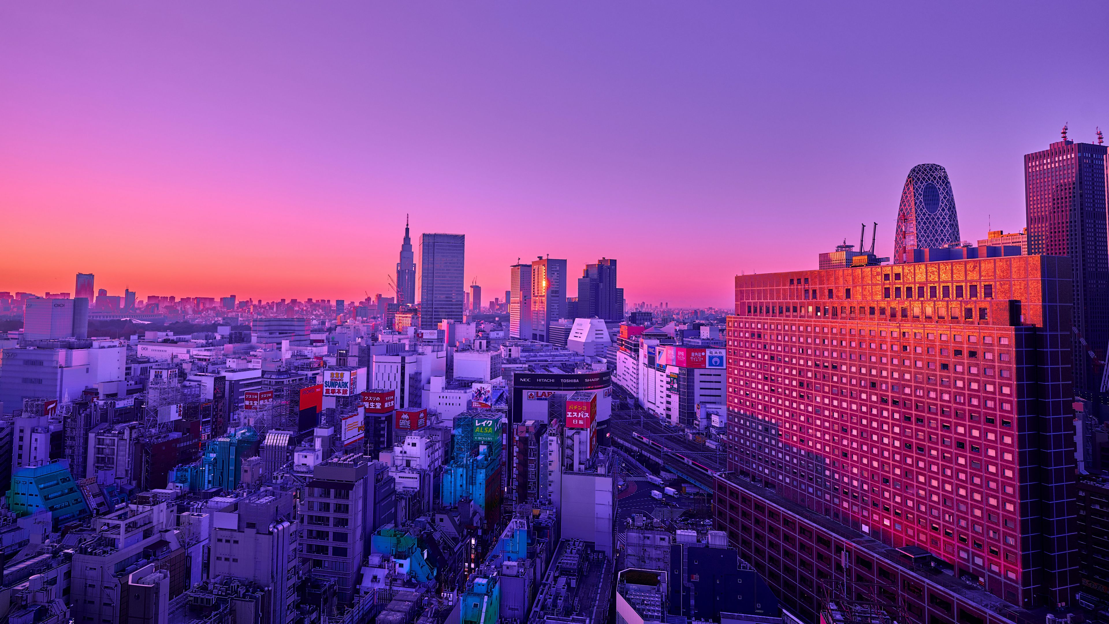 Purple Skyline Wallpapers