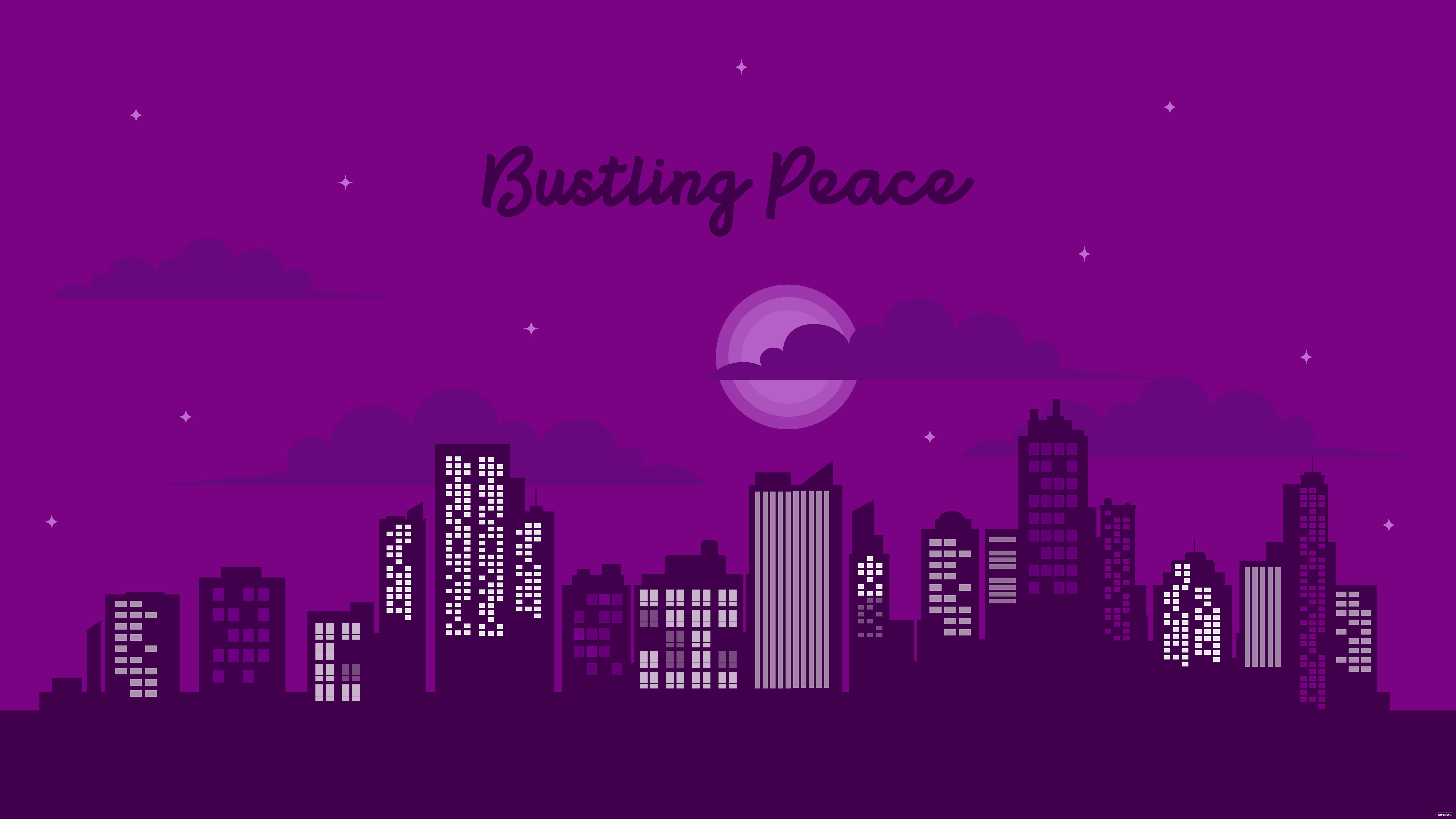 Purple Skyline Wallpapers