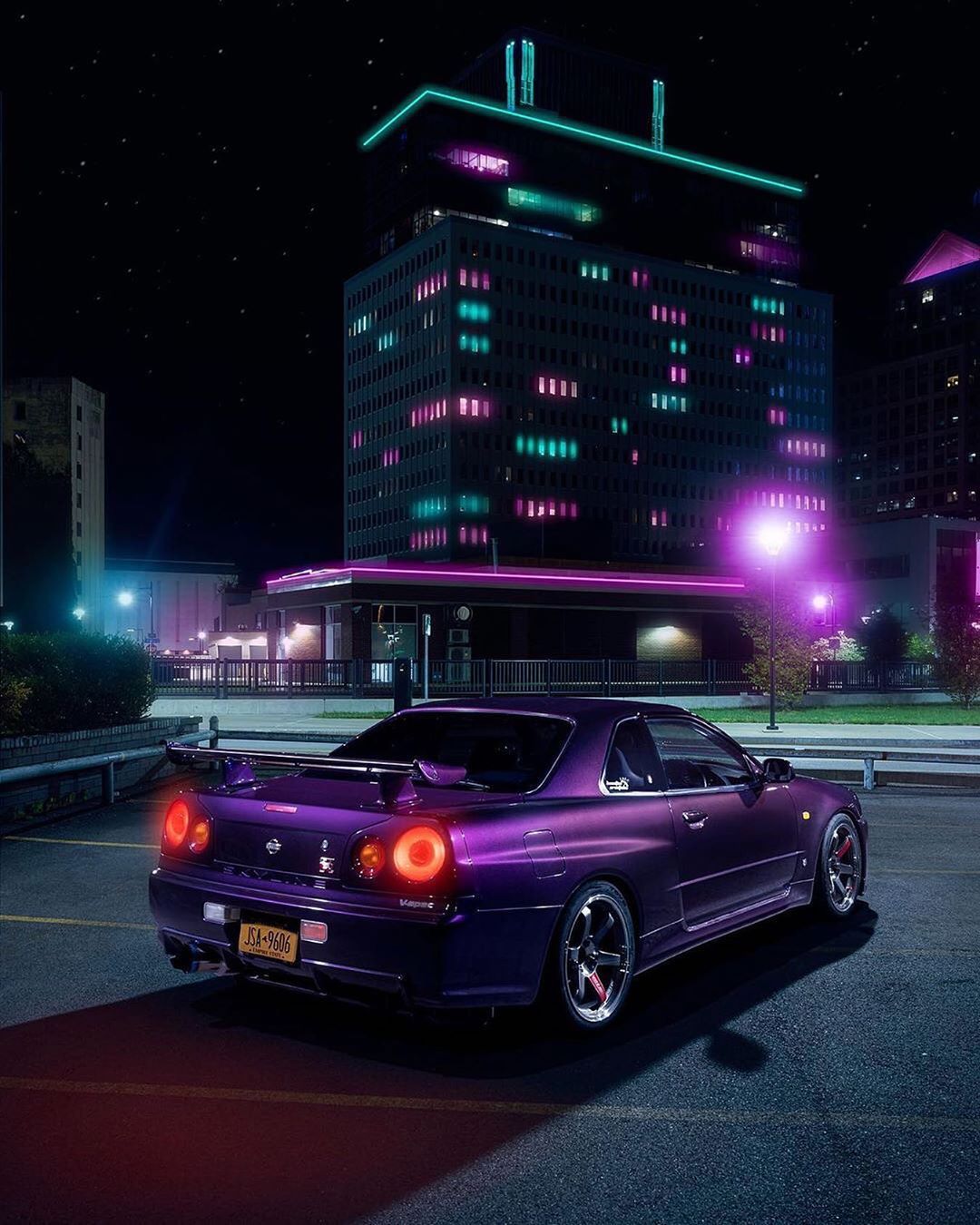 Purple Skyline Wallpapers