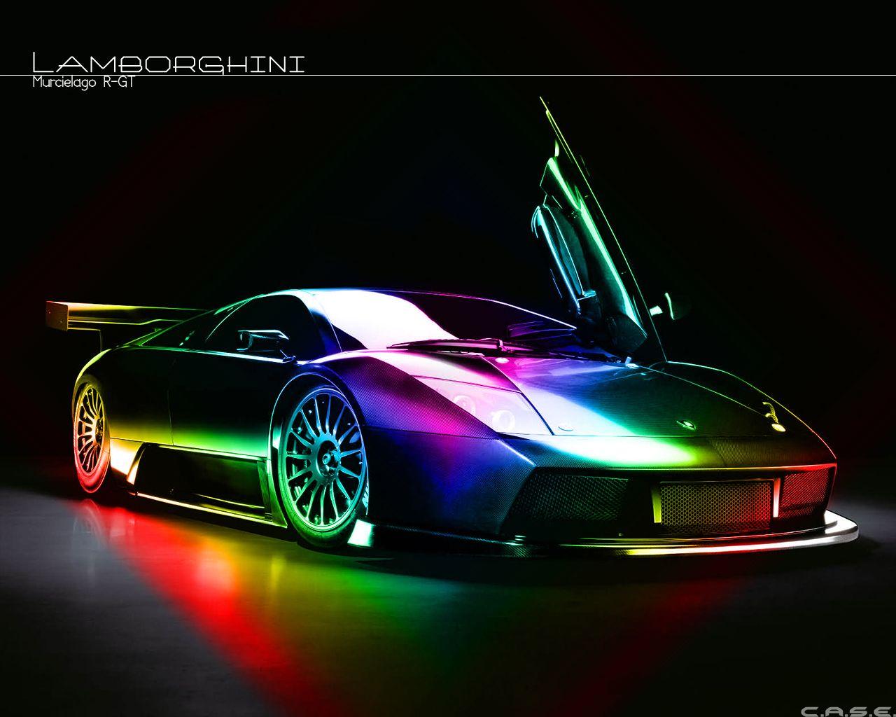 Rainbow Fire Lamborghini Wallpapers