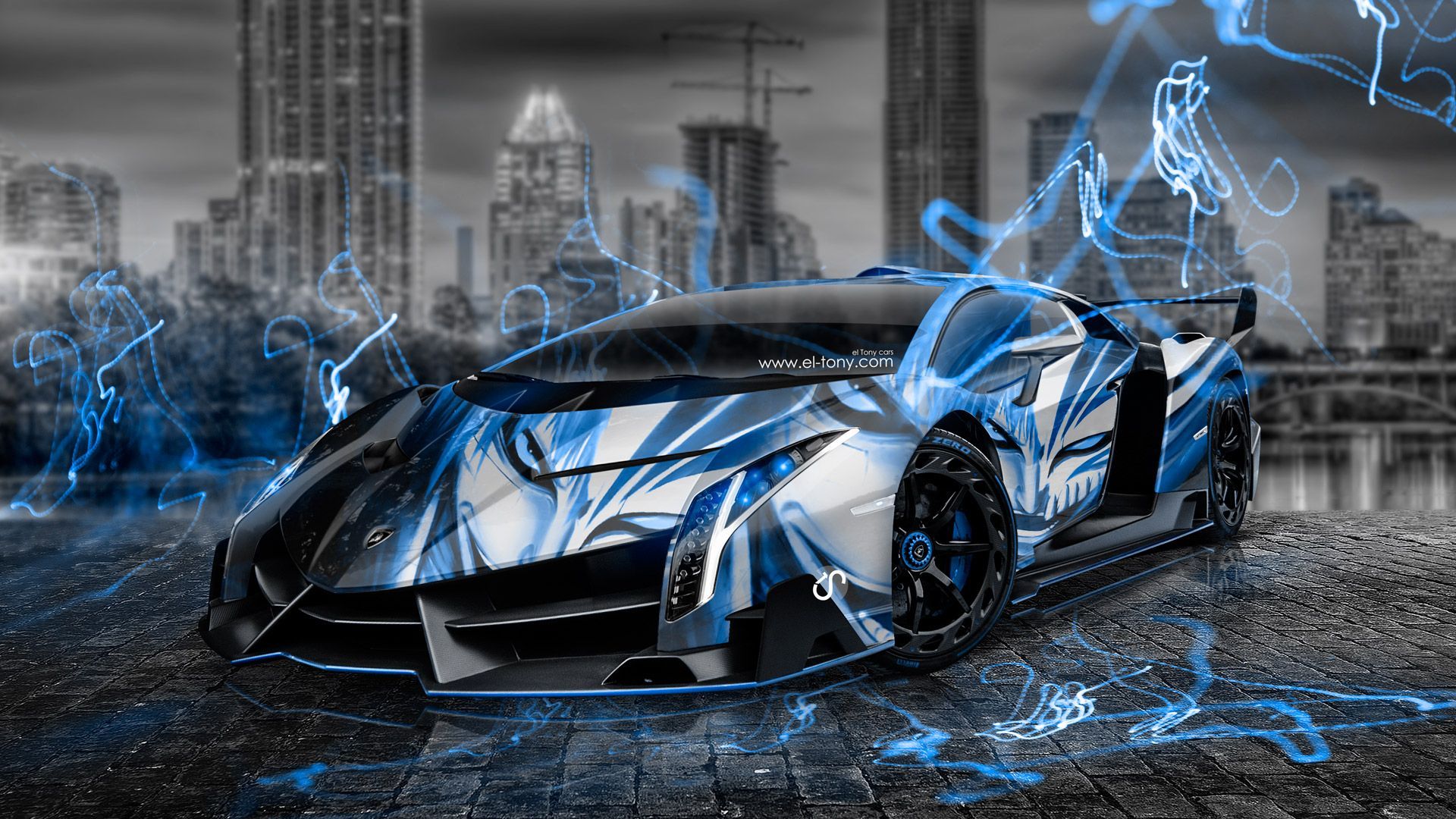 Rainbow Fire Lamborghini Wallpapers