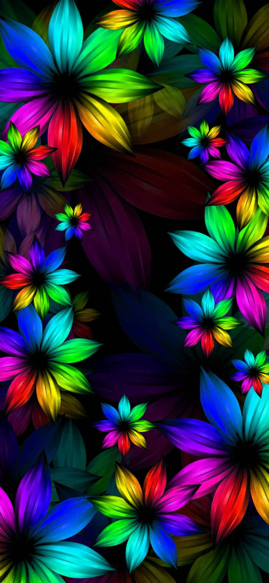 Rainbow Flowers Wallpapers