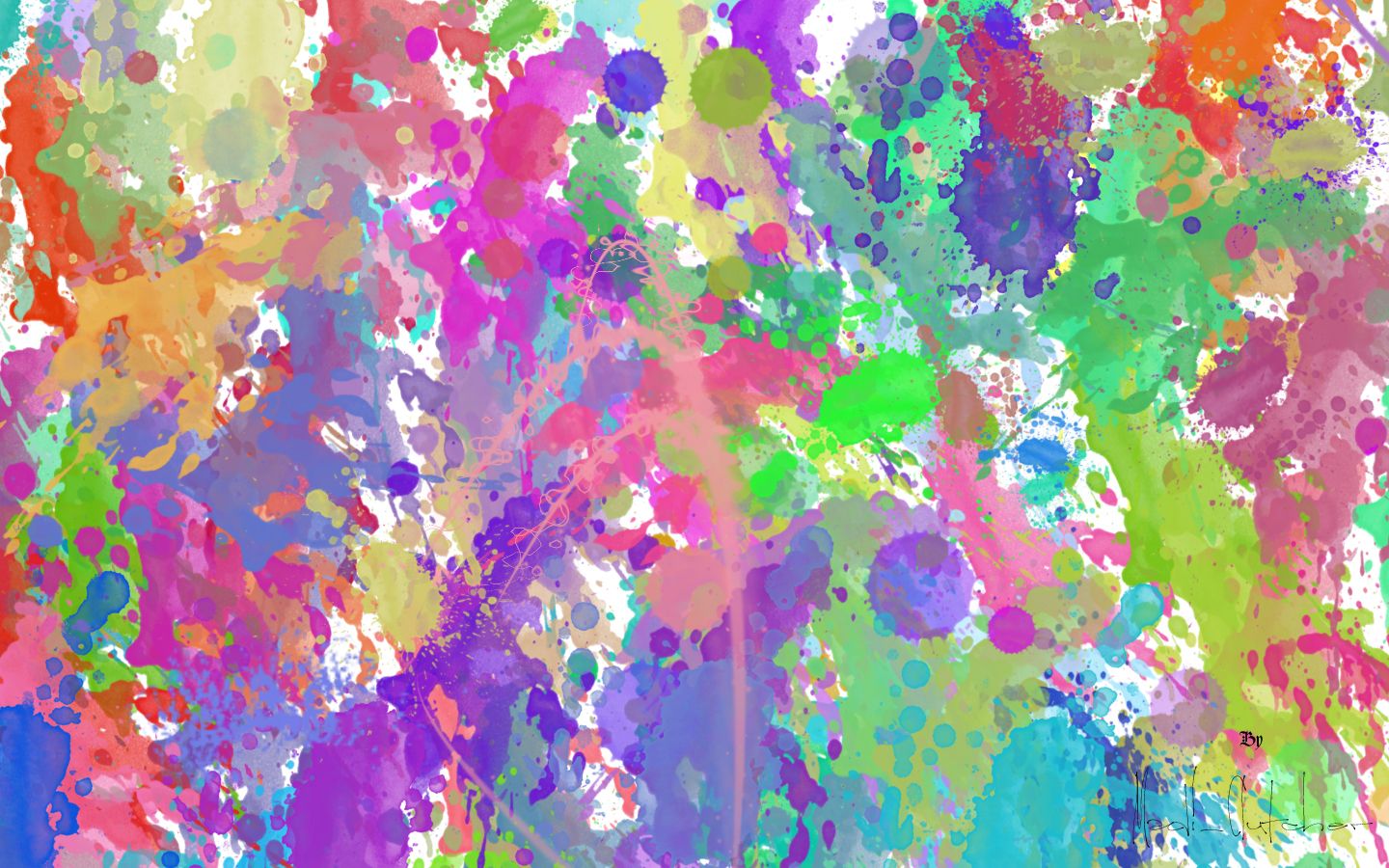 Rainbow Splatter Wallpapers