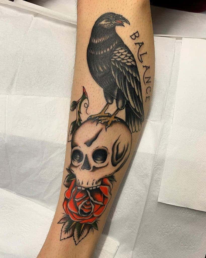 Raven And Rose Tattoo Wallpapers